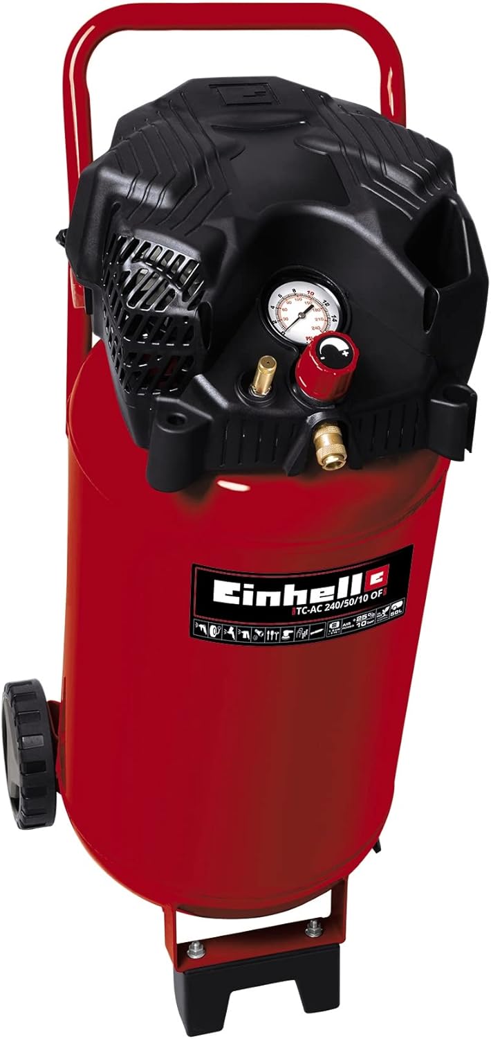 Compresseur air vertical 50 L 1500 W 10 bars moteur sans huile