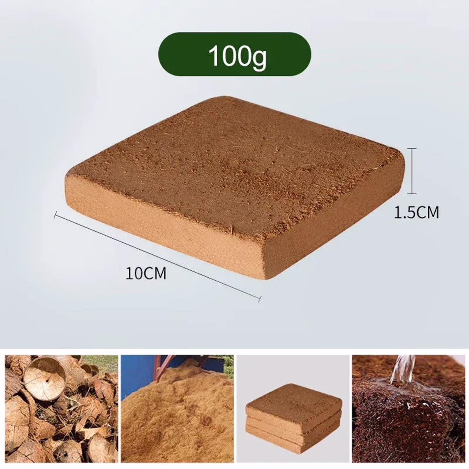 WZXPWT Coconut Brick, Coconut Fiber Block, Natural Coconut Soil Block