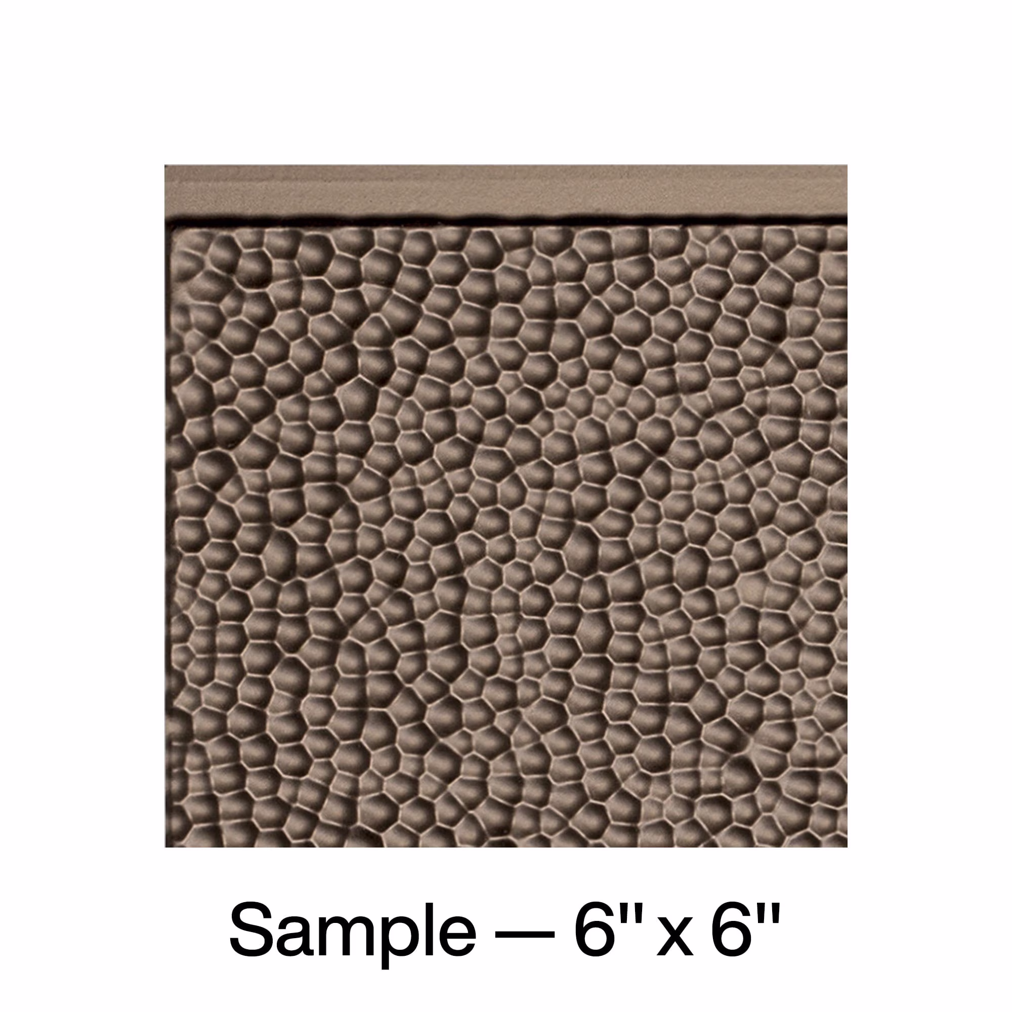 FASÄDE Hammered Decorative Vinyl Backsplash Panel in Argent Bronze (6X6 Inch Sample)