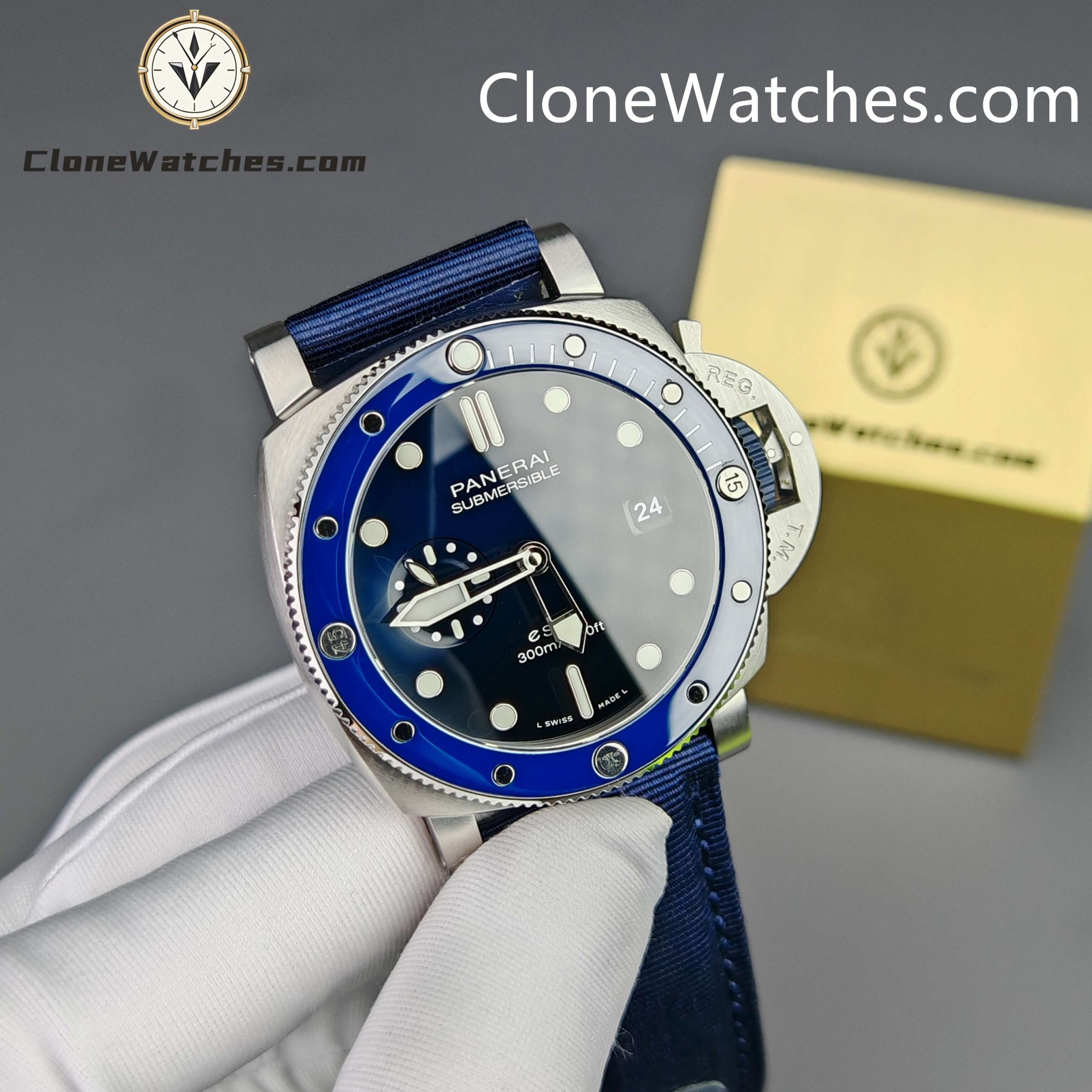 Panerai Super Clone Watches 1:1 Submersible QuarantaQuattro Blu Profondo PAM01289