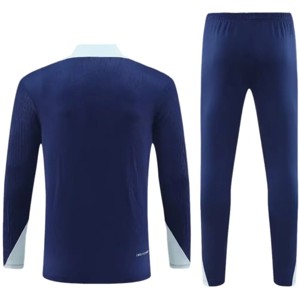 2024/25 France half-pull training jersey royal blue 1:1 Thai quality set