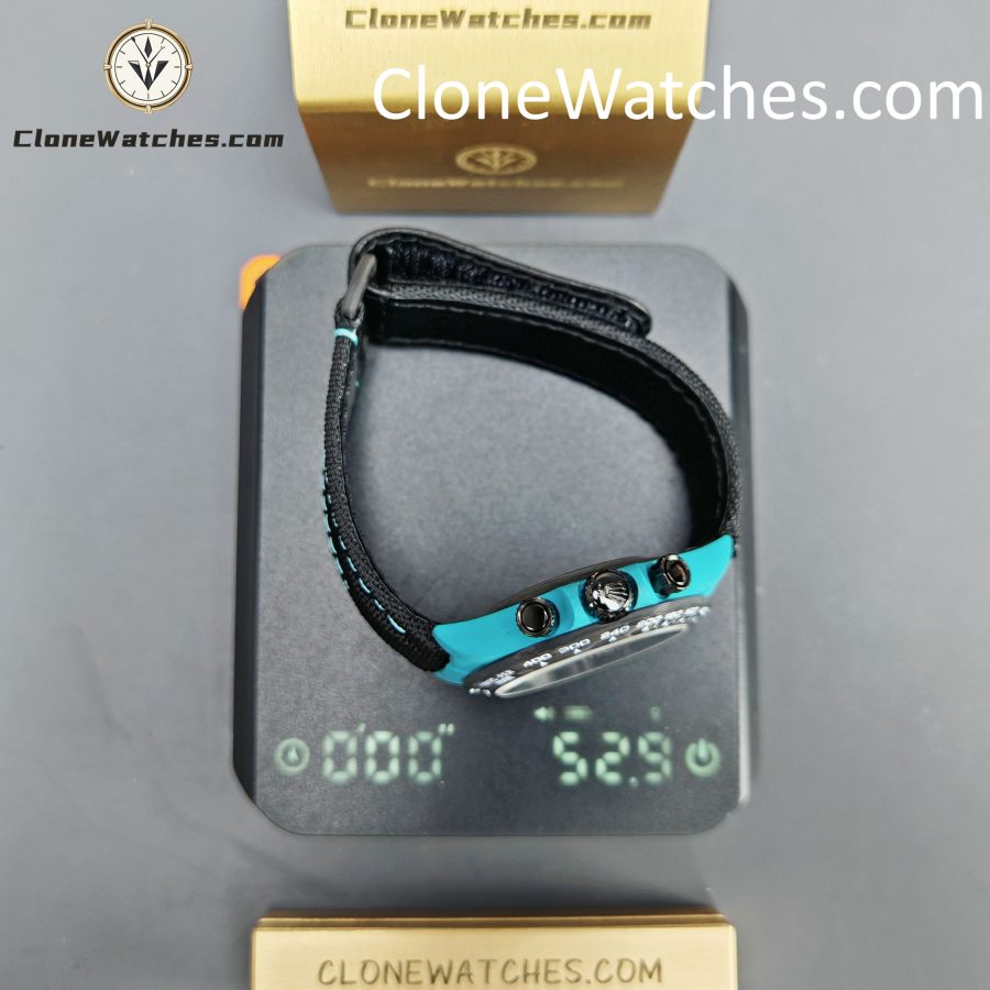 Modified Super Clone Watches 1:1 DiW Rolex Daytona Quartz Fiber CELESTE INVERT