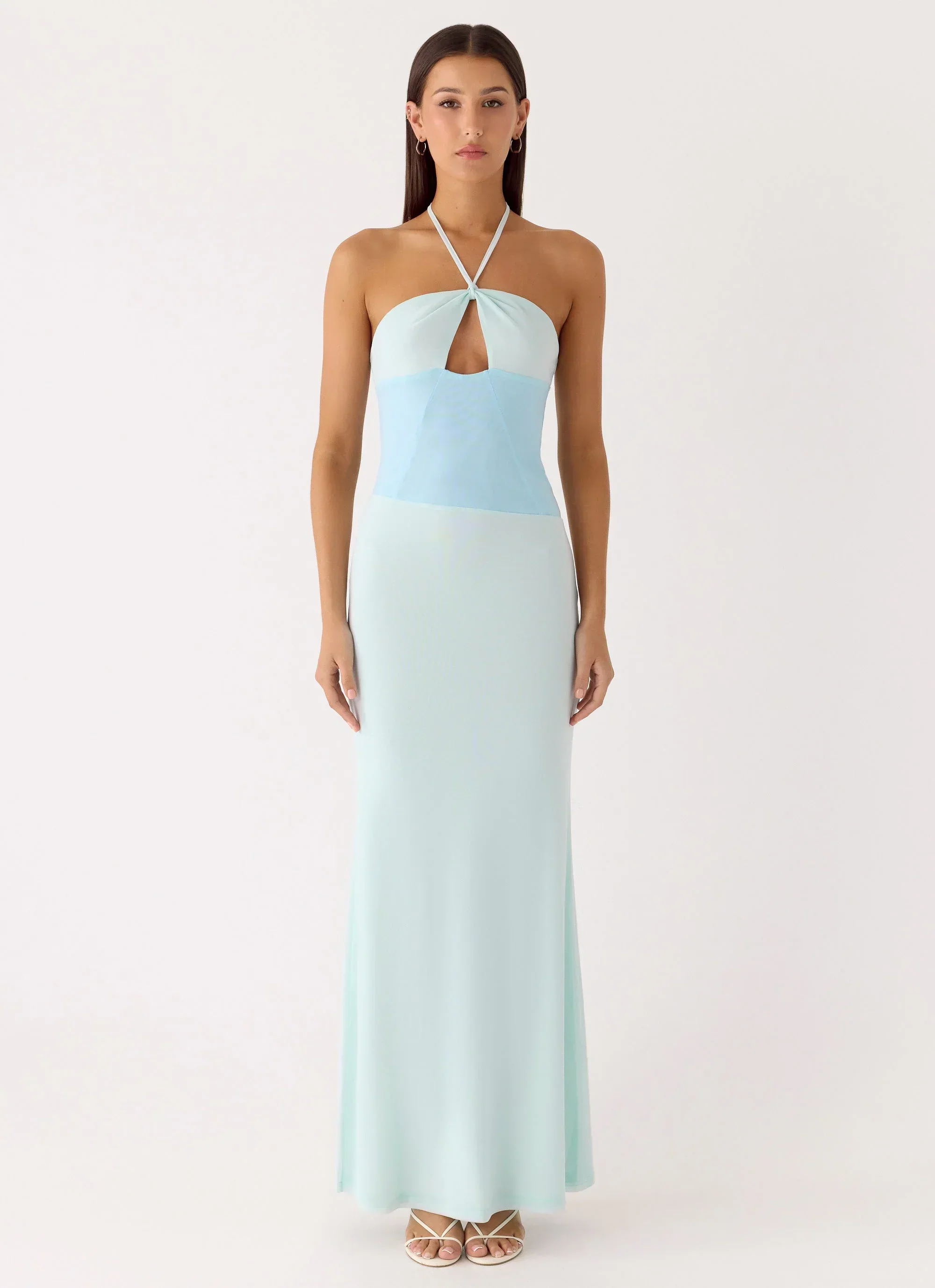 Romilly Mesh Maxi Dress - Teal