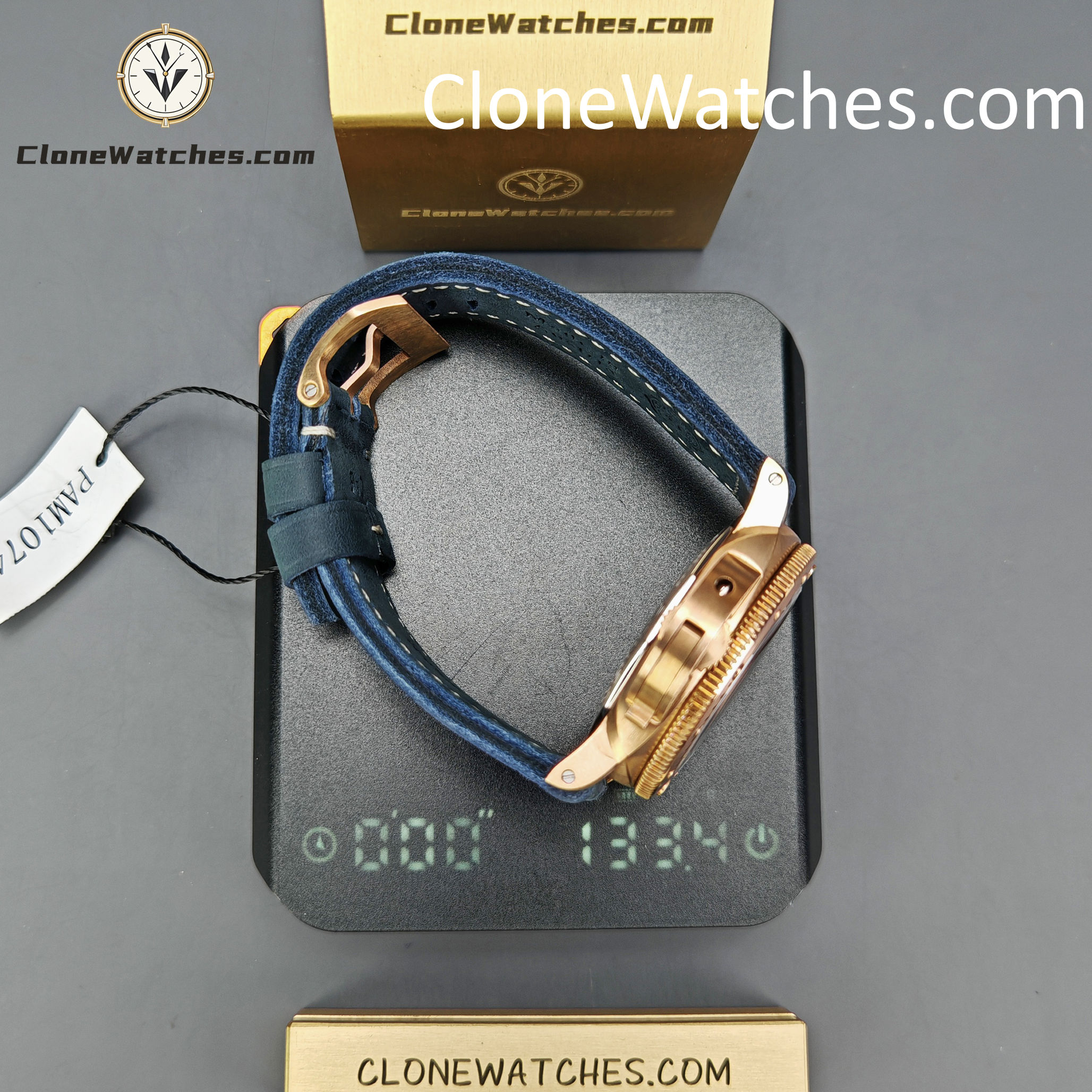 Panerai Super Clone Watches 1:1 Submersible Bronzo PAM01074 Blue Dial