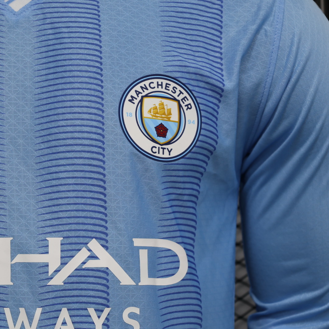 2023/2024 Manchester City Home Long Sleeve Players Edition