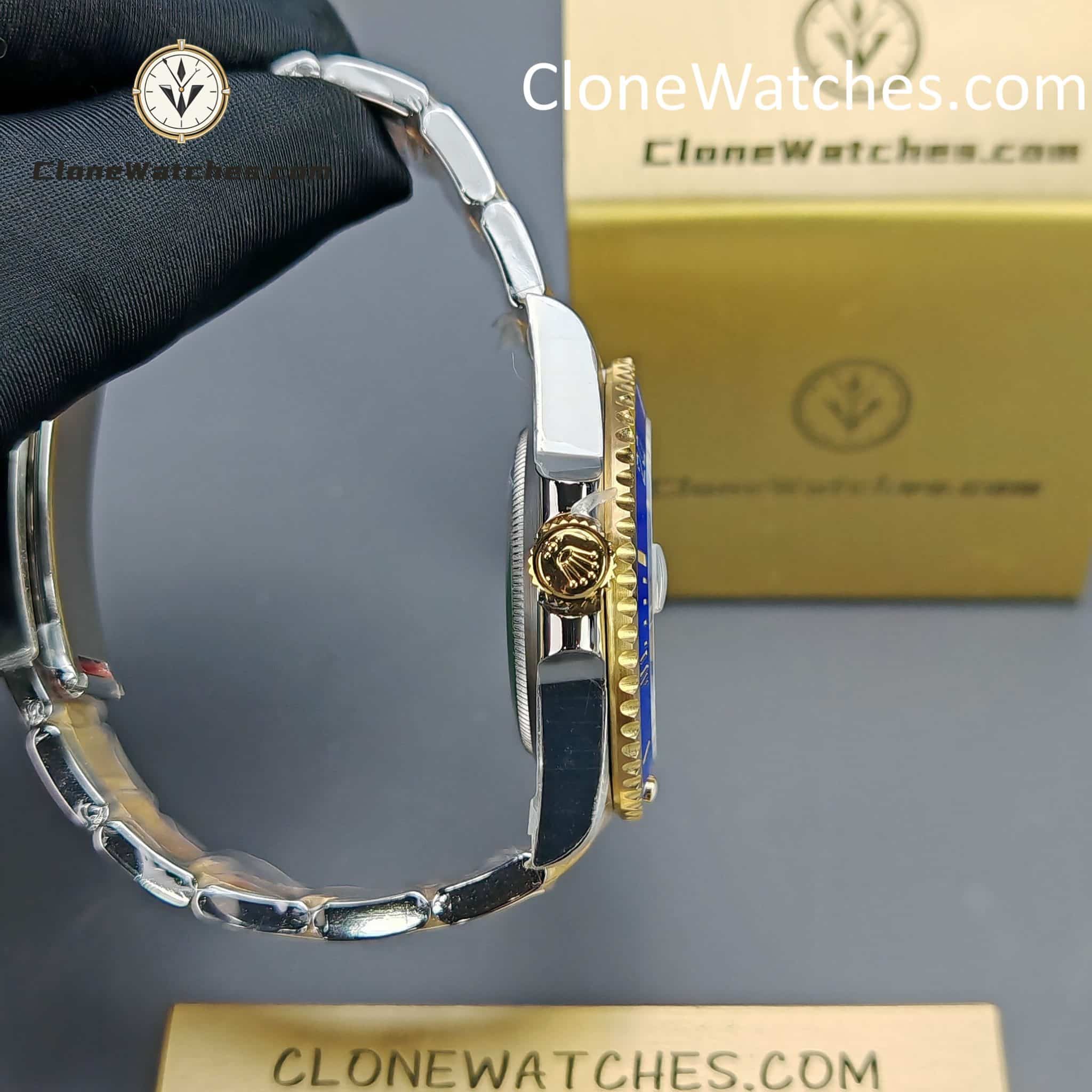Rolex Super Clone Watches 1:1 Gold Blue Dial Submariner 126613LB 3235 Movement