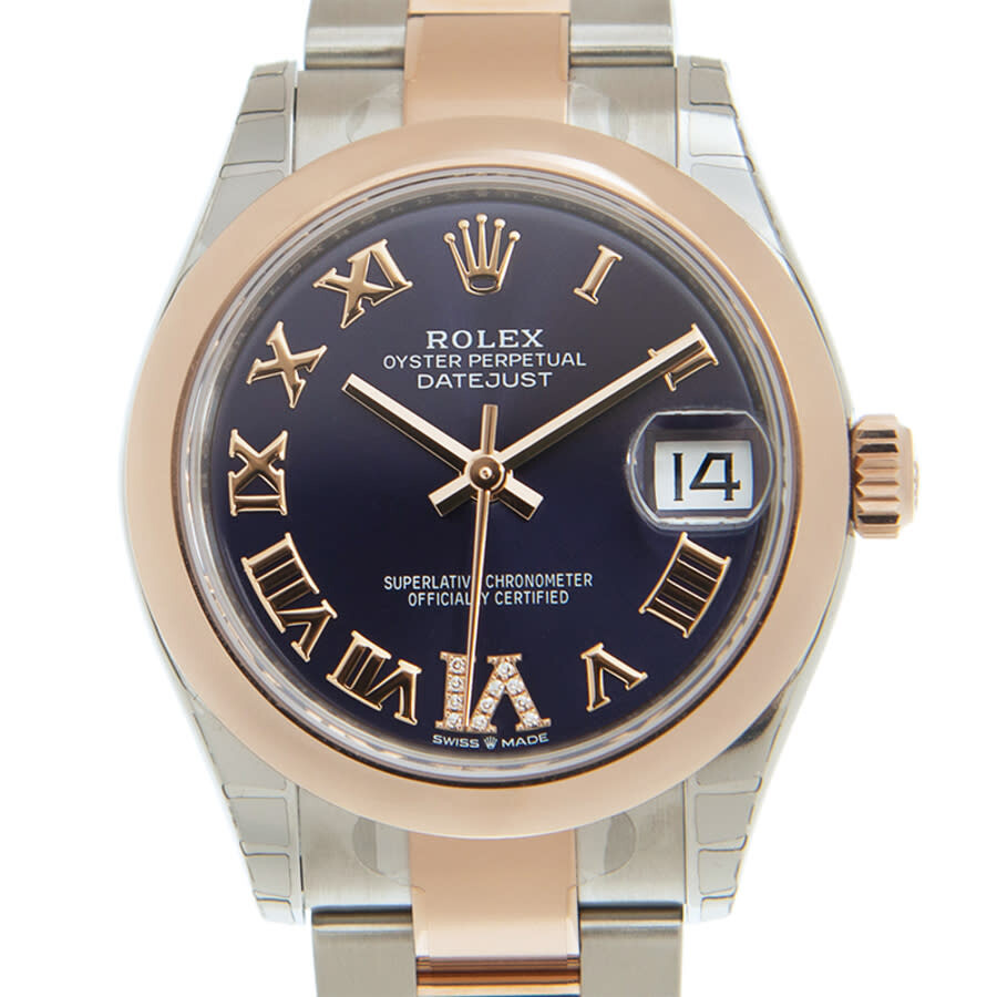 Rolex Datejust 31 Aubergine Dial Automatic Ladies Steel and 18kt Everose Gold Oyster Watch 278241AURDO（Lifetime free warranty+90-days replacement service & Refund!.）