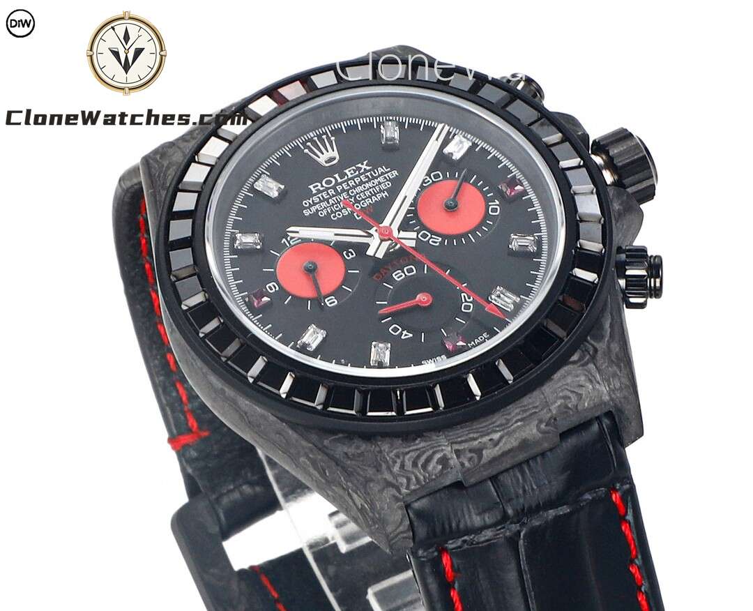 Modified Super Clone Watches 1:1 DiW Rolex Daytona Carbon Fiber RAINBOW BLACK
