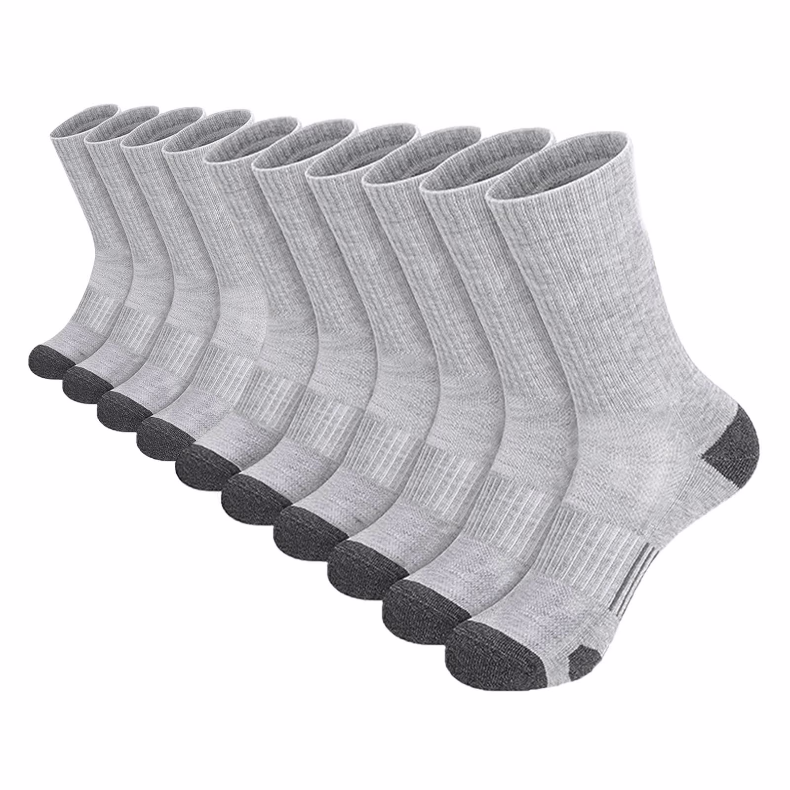 asjyhkr Mens Crew Socks Cotton Running Hiking Basketball Football Athletic Mid Calf Socks
