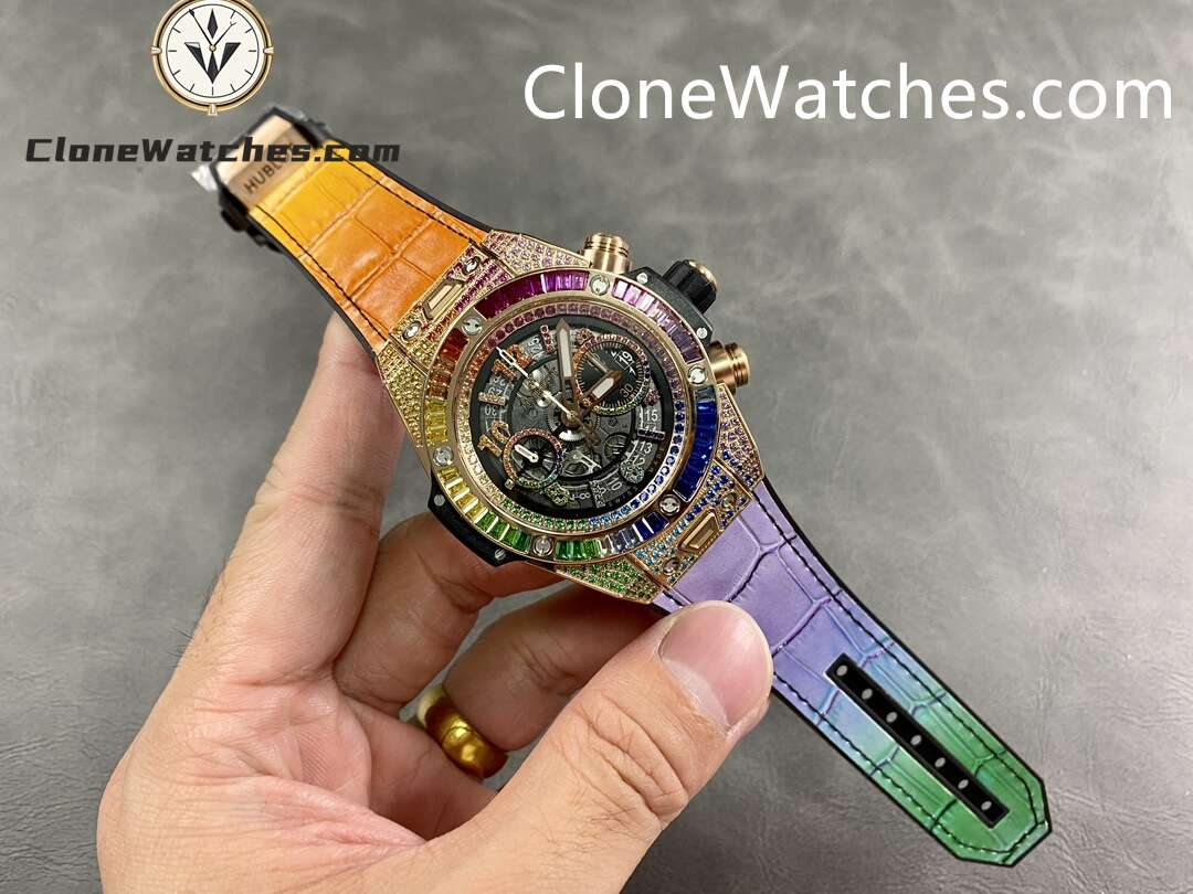 Hublot Super Clone Watches 1:1 Big Bang Unico King Gold Rainbow 42MM 441.OX.1118.LR.0999