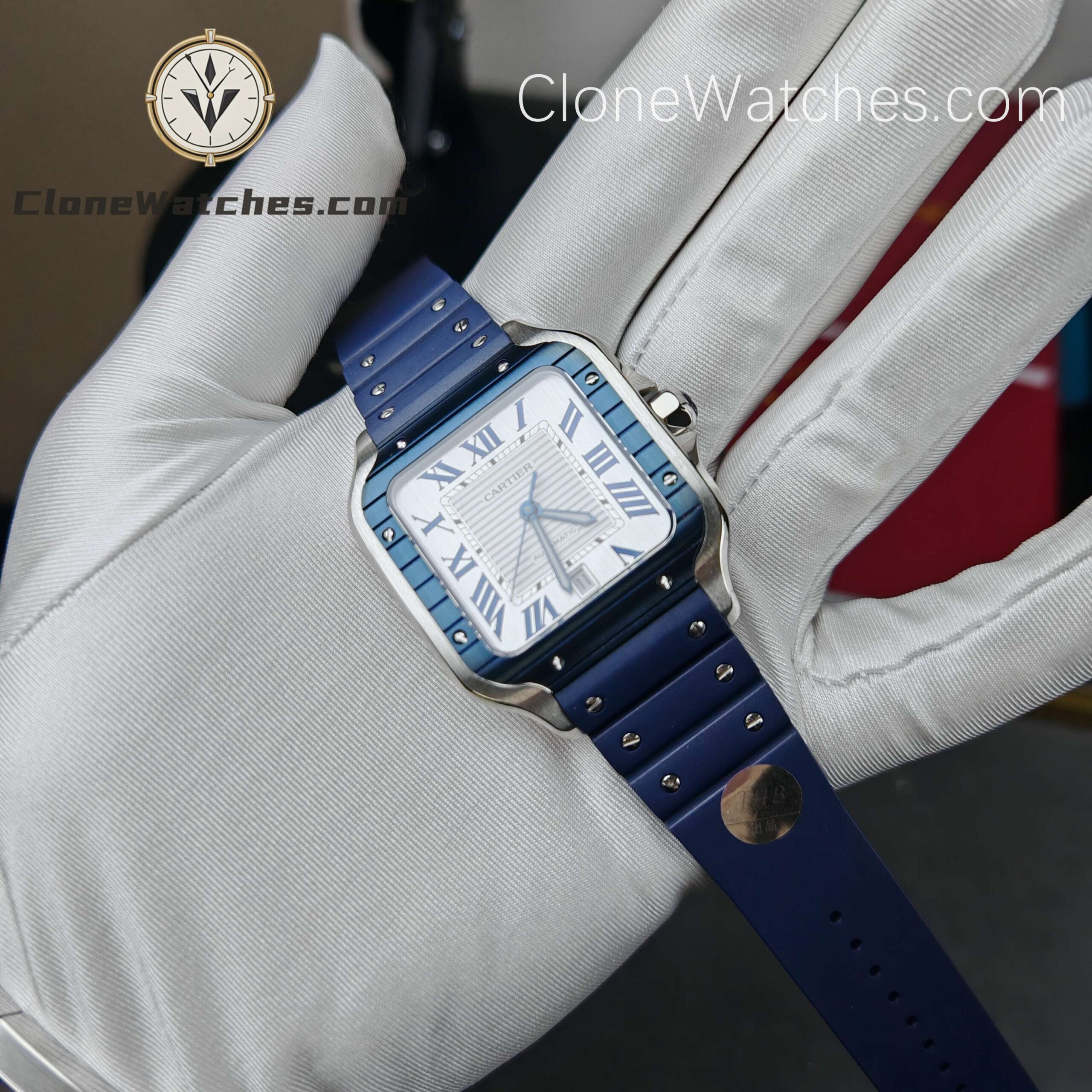 Cartier Super Clone Watches 1:1 L-SANTOS DE CARTIER White Dial 39.8MM WSSA0047