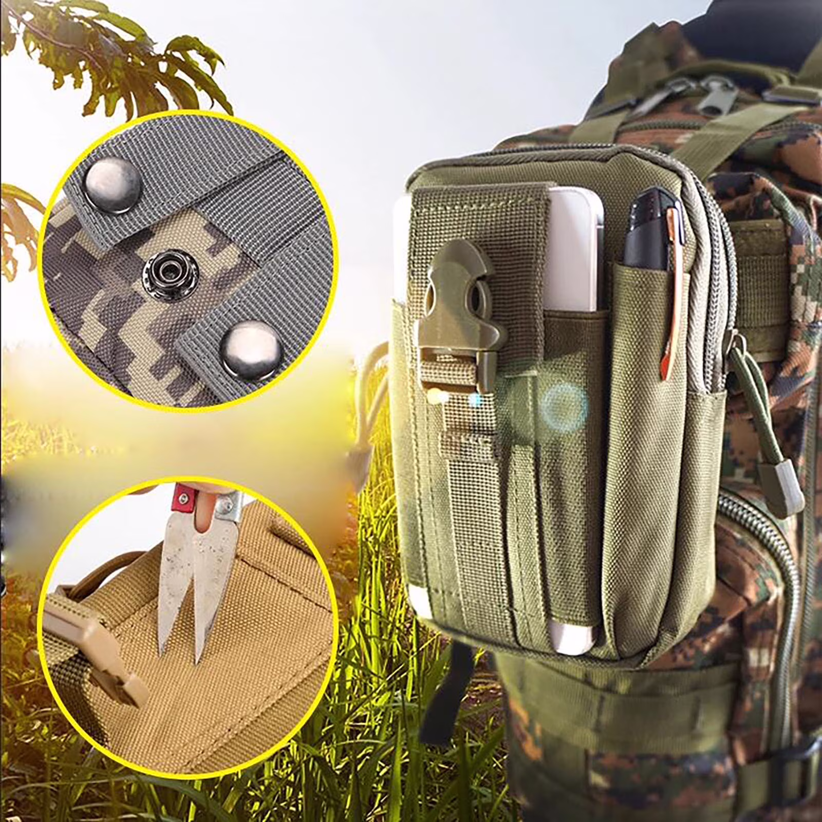 Taotanxi Tactical Molle Pouch Double Molle Straps 7