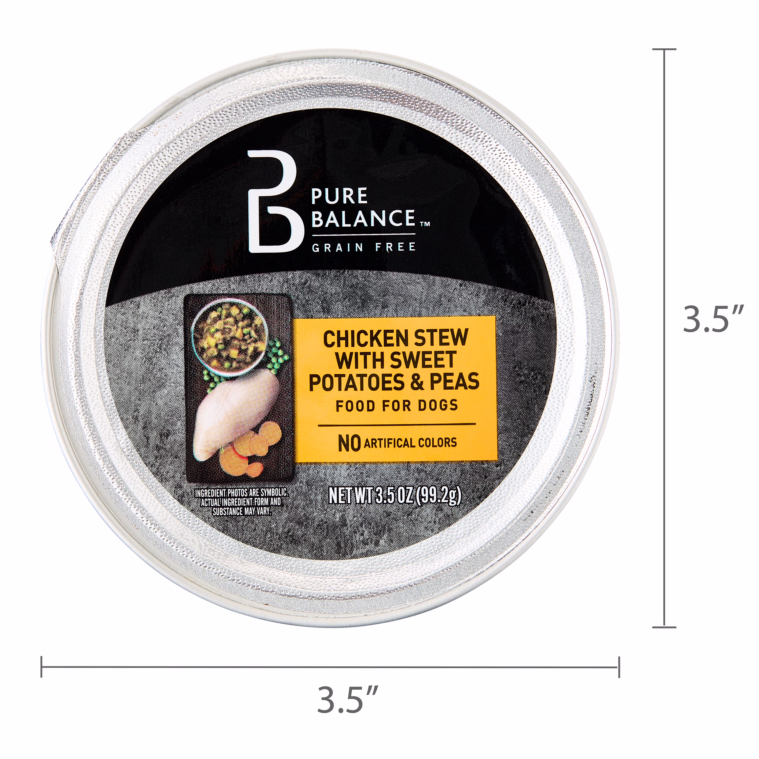 Pure Balance Chicken Stew with Sweet Potatoes & Peas Grain-Free Wet Dog Food, 3.5 oz Tray
