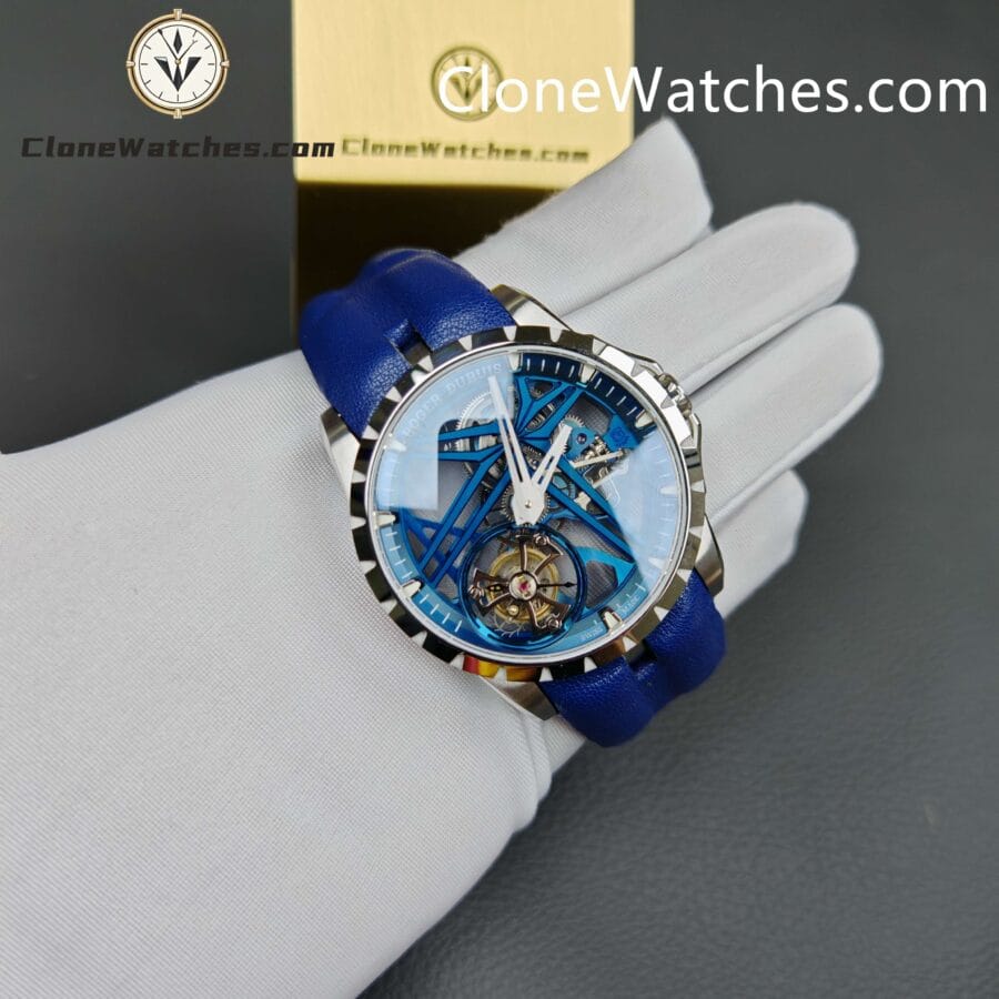 Roger Dubuis Super Clone Watches 1:1 Excalibur Skeleton Tourbillon RDDBEX0838 42MM