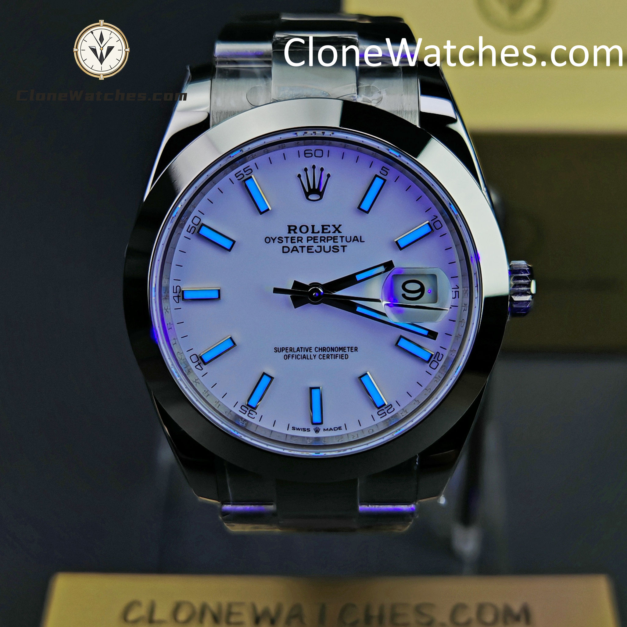 Rolex Super Clone Watches 1:1 DateJust White Dial M126300 – 0005 Oyster 41MM 3235 Movement