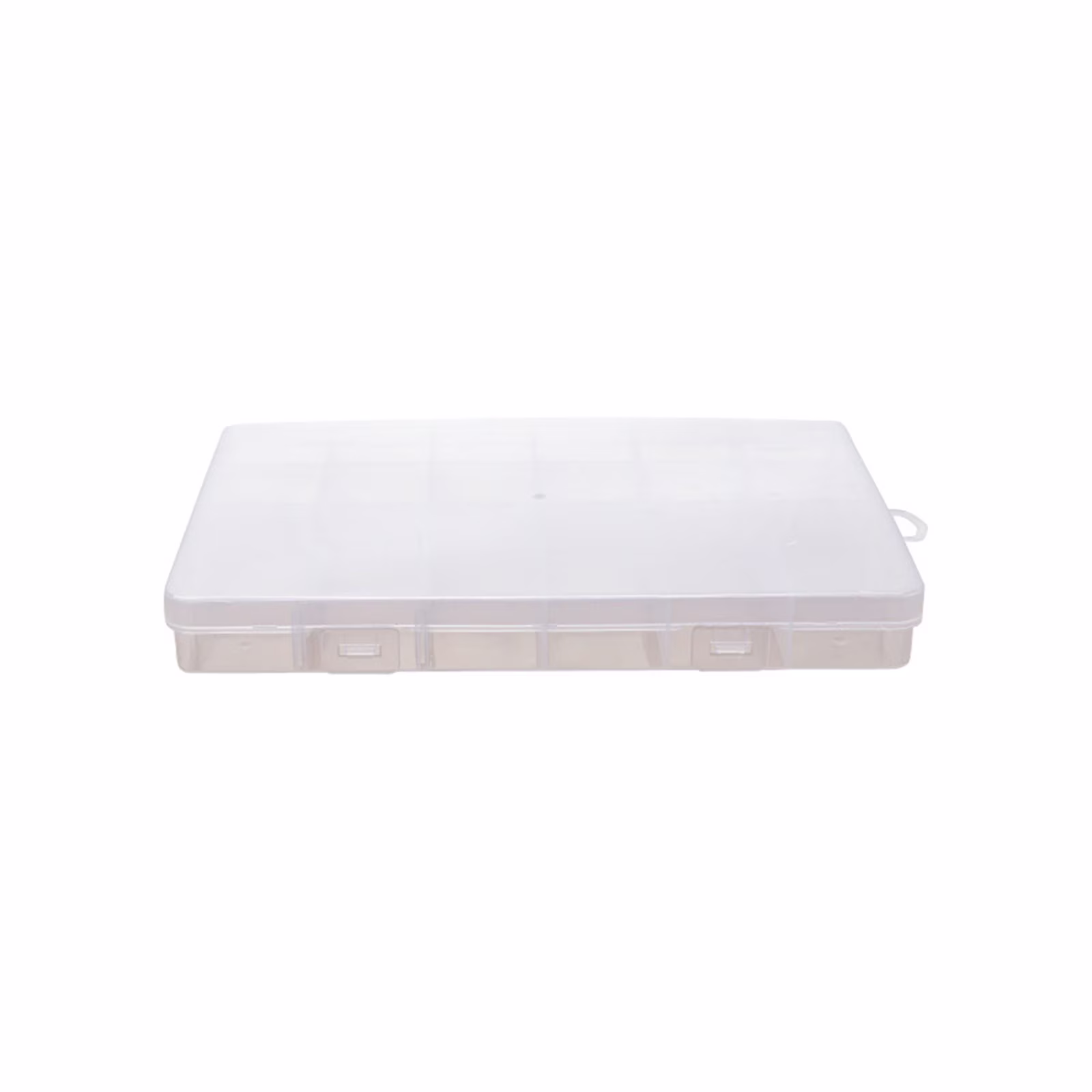JeashCHAT Tackle Box , Fishing Tackle Boxes & Bait Storage, Clear Plastic Box with Removable Dividers, 24 Compartments - Jewelry Organizer, Bead Organizer