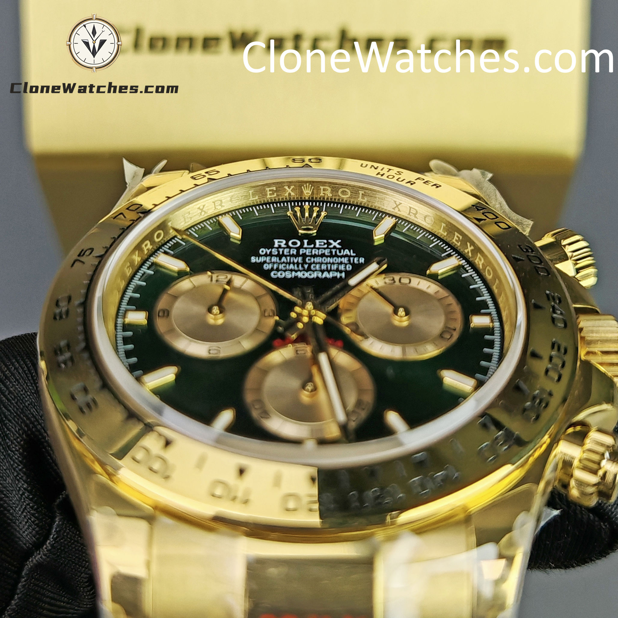 Rolex Super Clone Watches 1:1 Daytona 18K Yellow Gold Plating M126508-0008 4131 Movement
