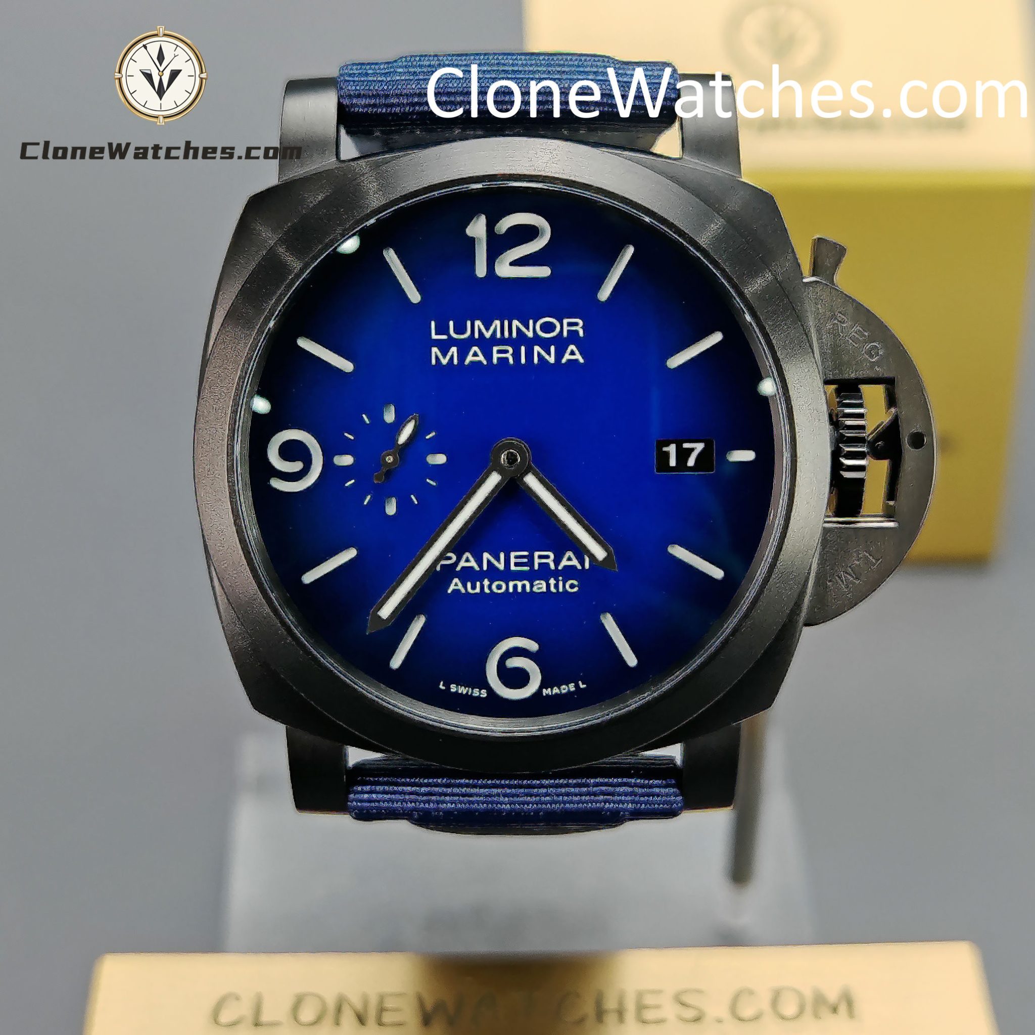 Panerai Super Clone Watches 1:1 Luminor Marina Steel DLC – Milan PAM02319 44MM