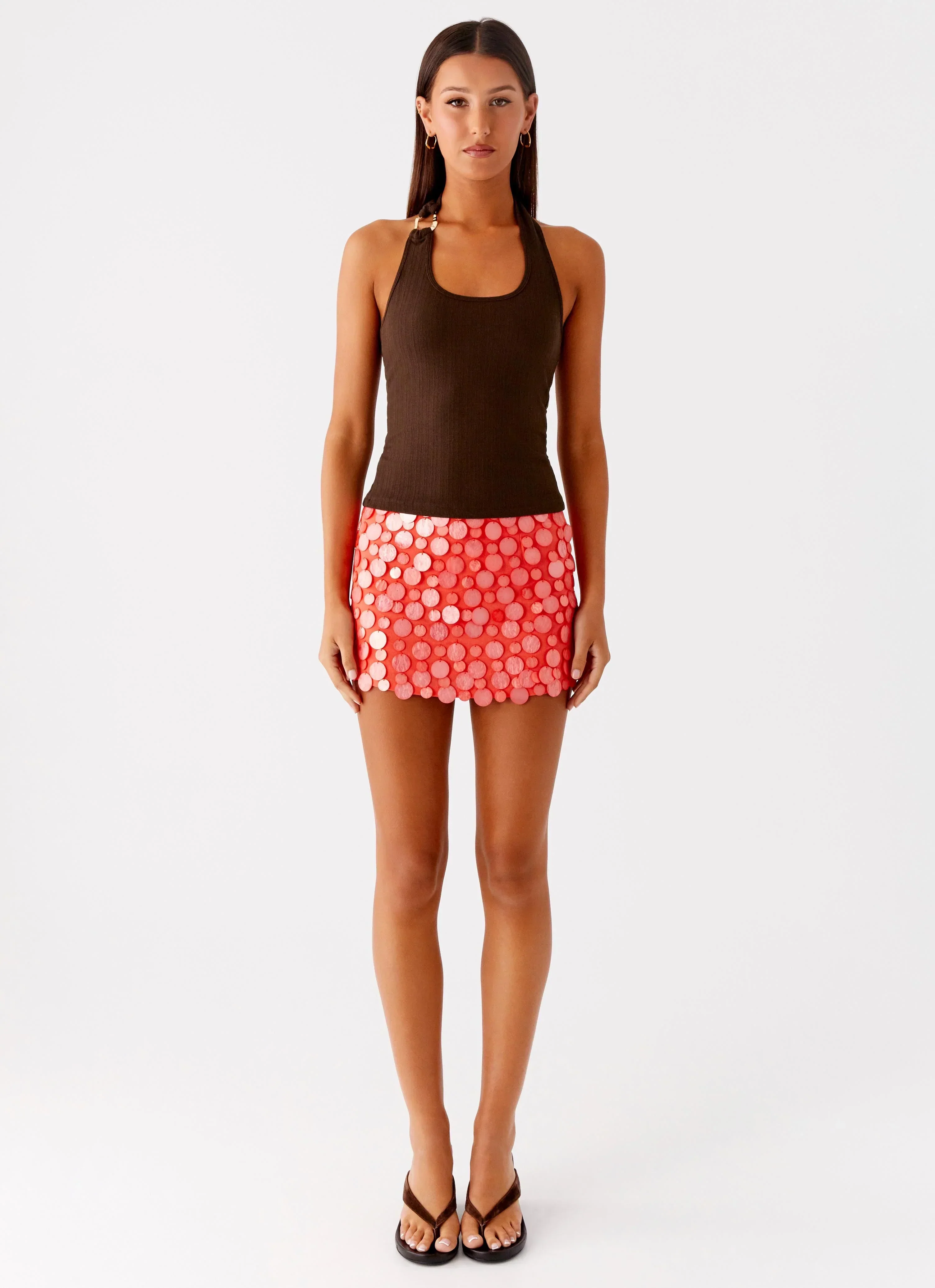 Nera Halter Top - Chocolate