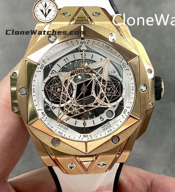 Hublot Super Clone Watches 1:1 Big Bang Unico Sang Bleu II 45MM KING GOLD WHITE 418.OX.2001.RX.MXM20