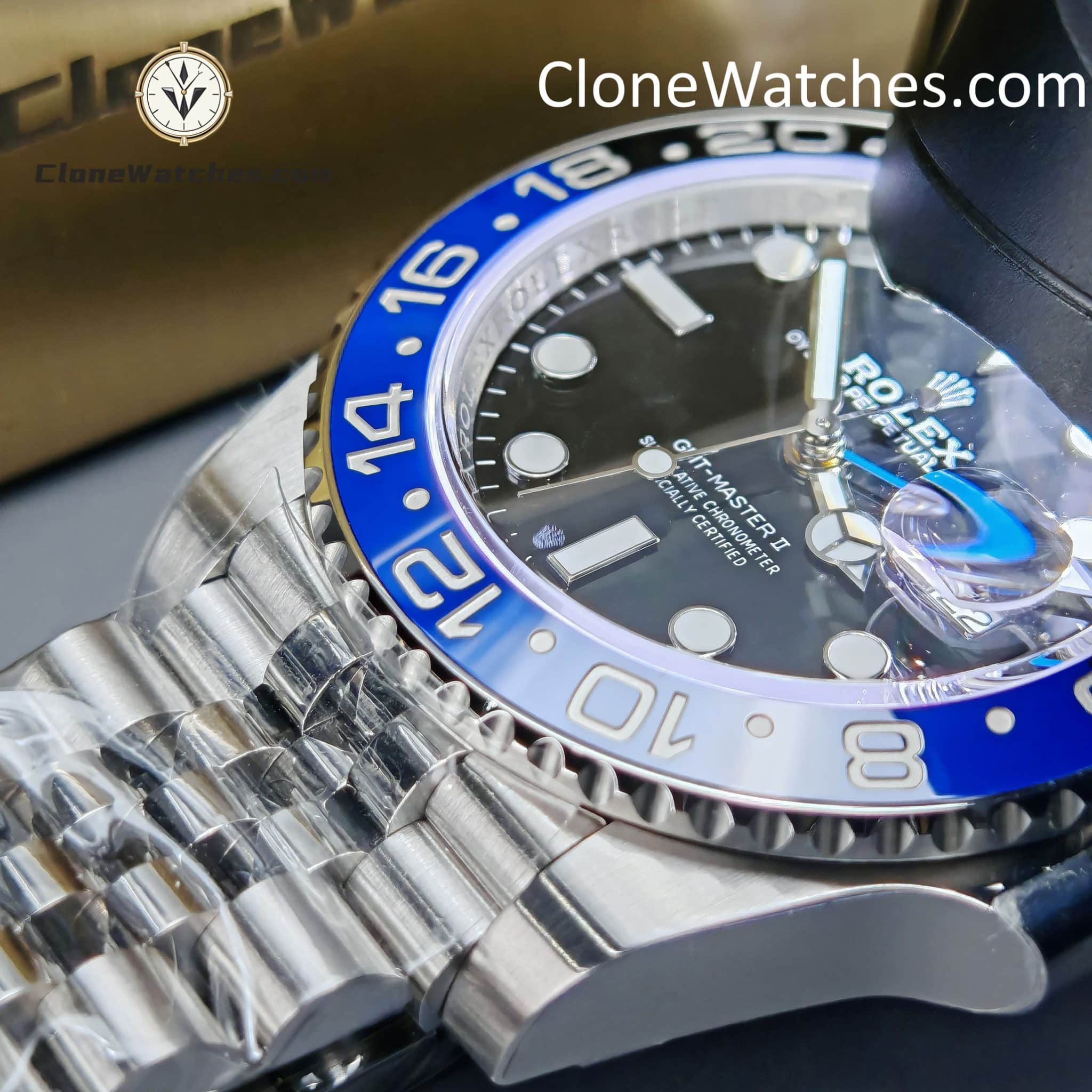 Rolex Super Clone Watches 1:1 BATMAN GMT Master II M126710blnr Jubilee 3285 Movement