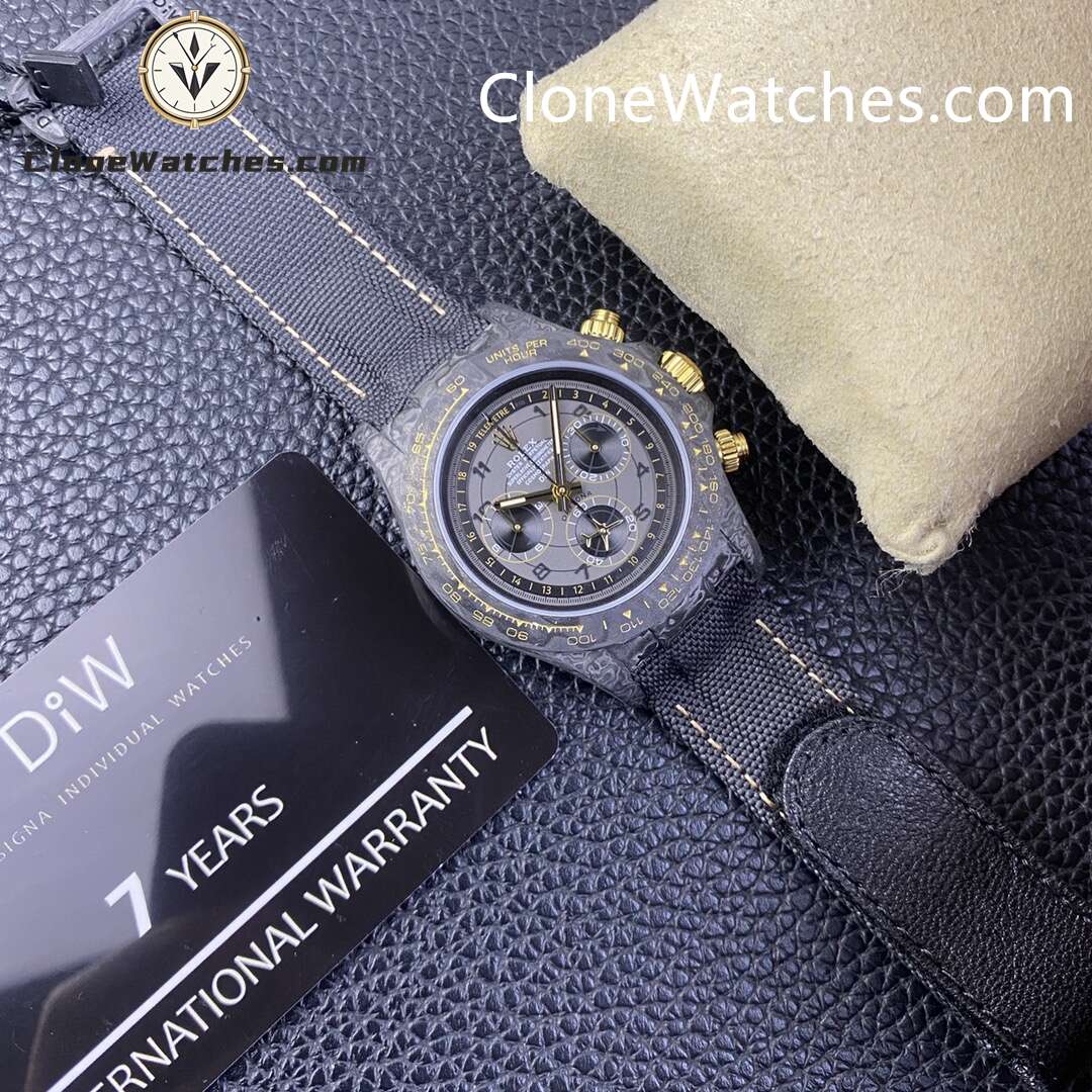Modified Super Clone Watches 1:1 DiW Rolex Daytona NTPT Carbon “AVIA GREY”