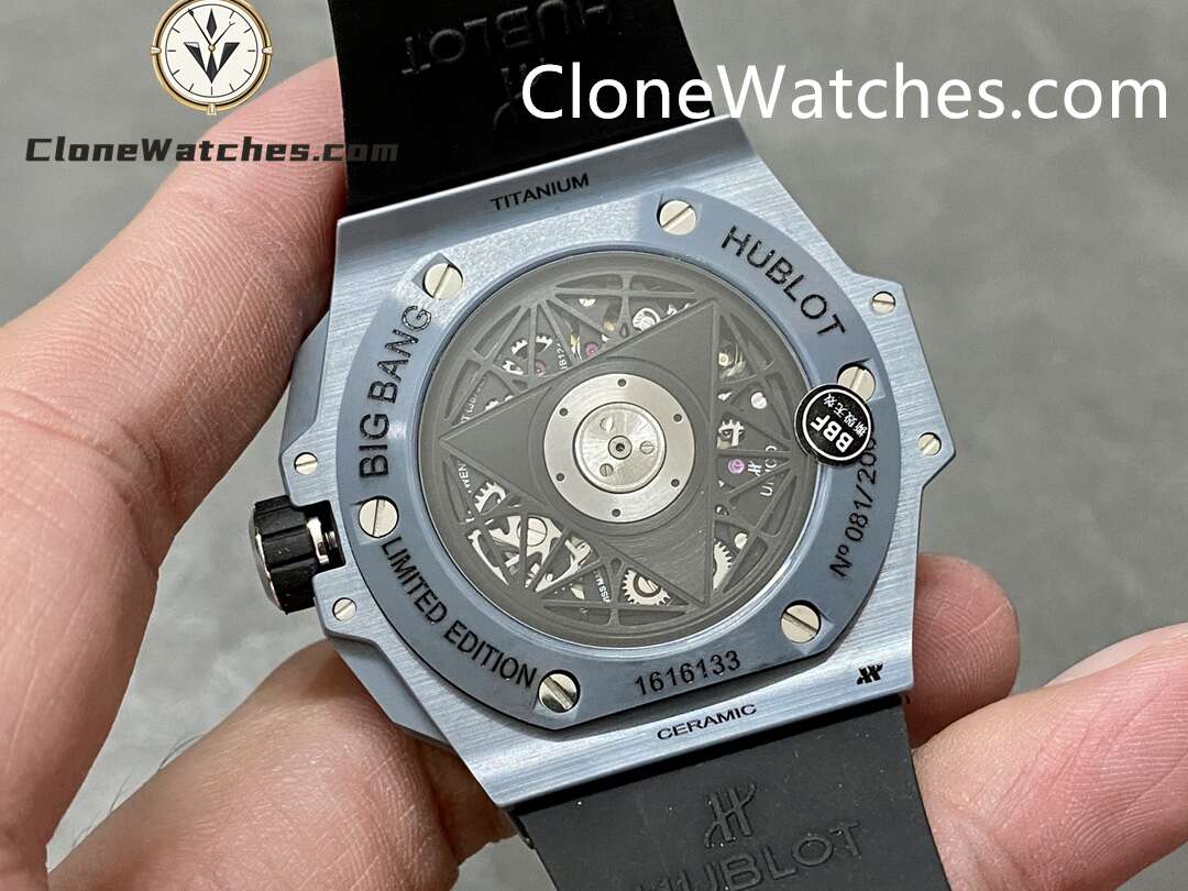 Hublot Super Clone Watches 1:1 Big Bang Unico Sang Bleu II Grey Ceramic 45MM 418.FX.8007.RX.MXM21