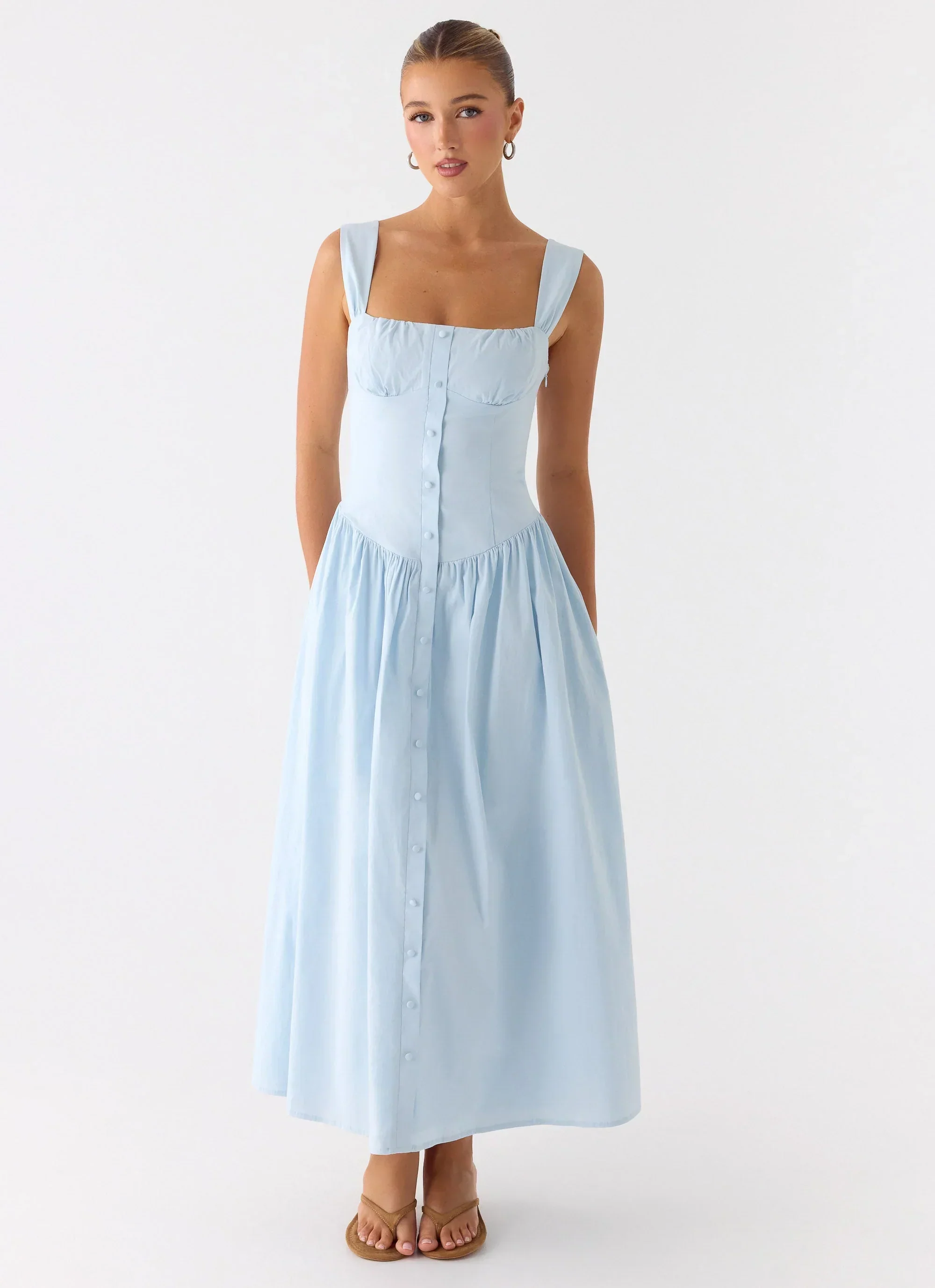 Emmalina Midi Dress - Blue