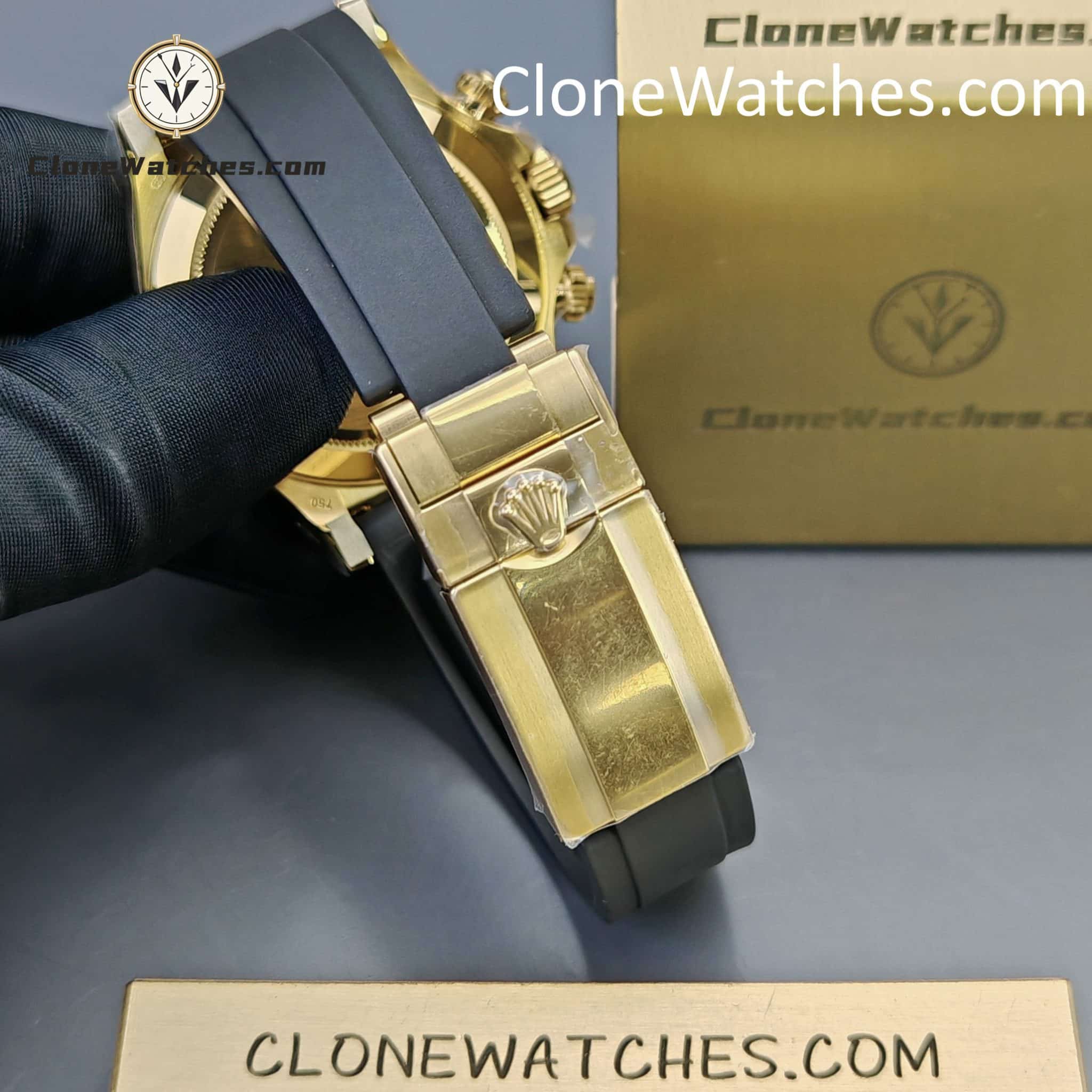 Rolex Super Clone Watches 1:1 Daytona 18K Gold 116588TBR Eye of the Tiger Diamonds Dial 4130 Movement