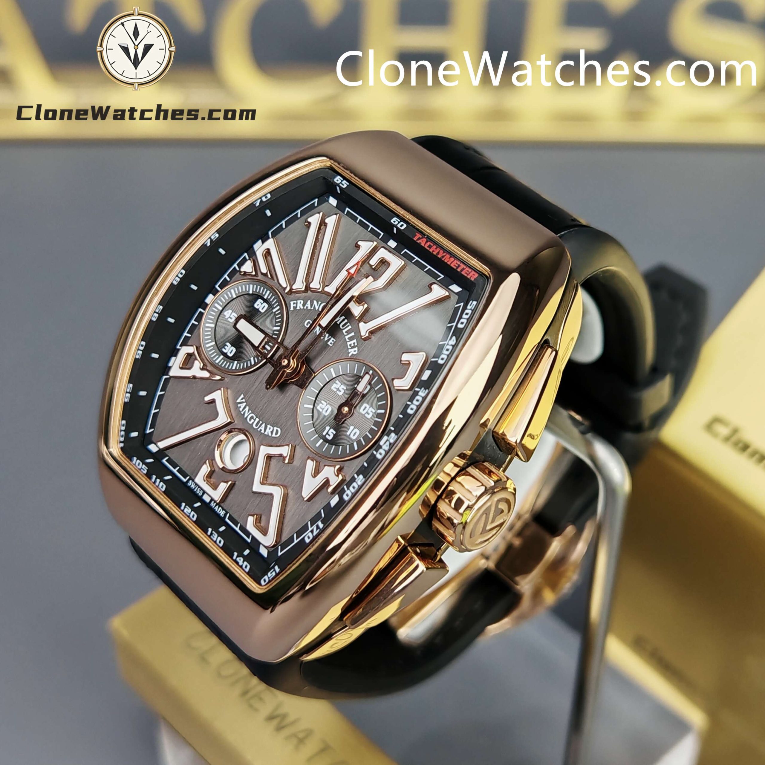 Franck Muller Super Clone Watches 1:1 Vanguard 45CCGLDBRNLD1 44MM