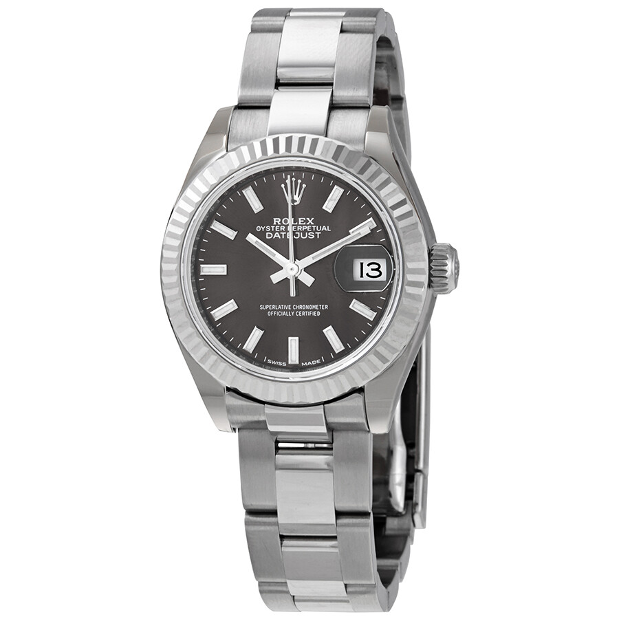 Rolex Lady Datejust Dark Grey Dial Automatic Ladies Oyster Watch 279174GYSO（Lifetime free warranty+90-days replacement service & Refund!.）