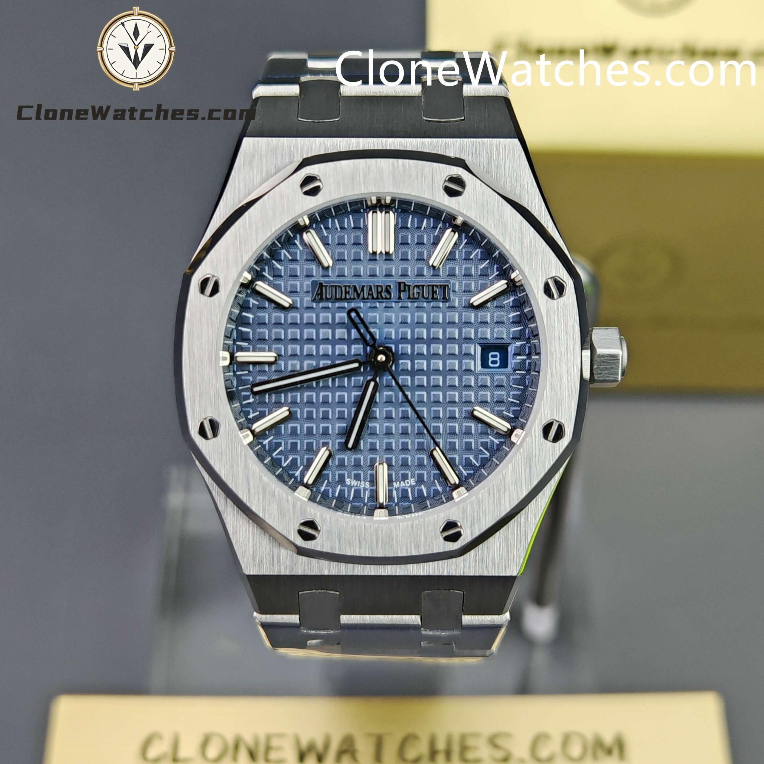 Audemars Piguet Super Clone Watches 1:1 Royal Oak Selfwinding 77350ST Blue Dial 34mm