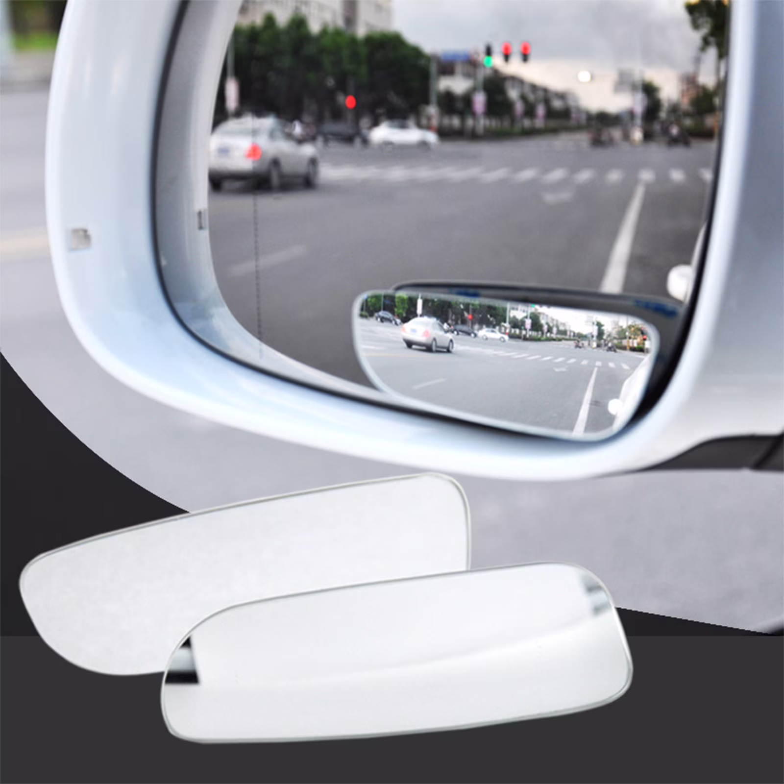 2PCS Car Blind Spot Mirror,Convex Car Mirror,2" Round HD Glass Convex 360° Wide Angle Side Rear View Mirror with ABS Housing,Car Accessories Bling Side Mirror Blindspot for Auto SUV