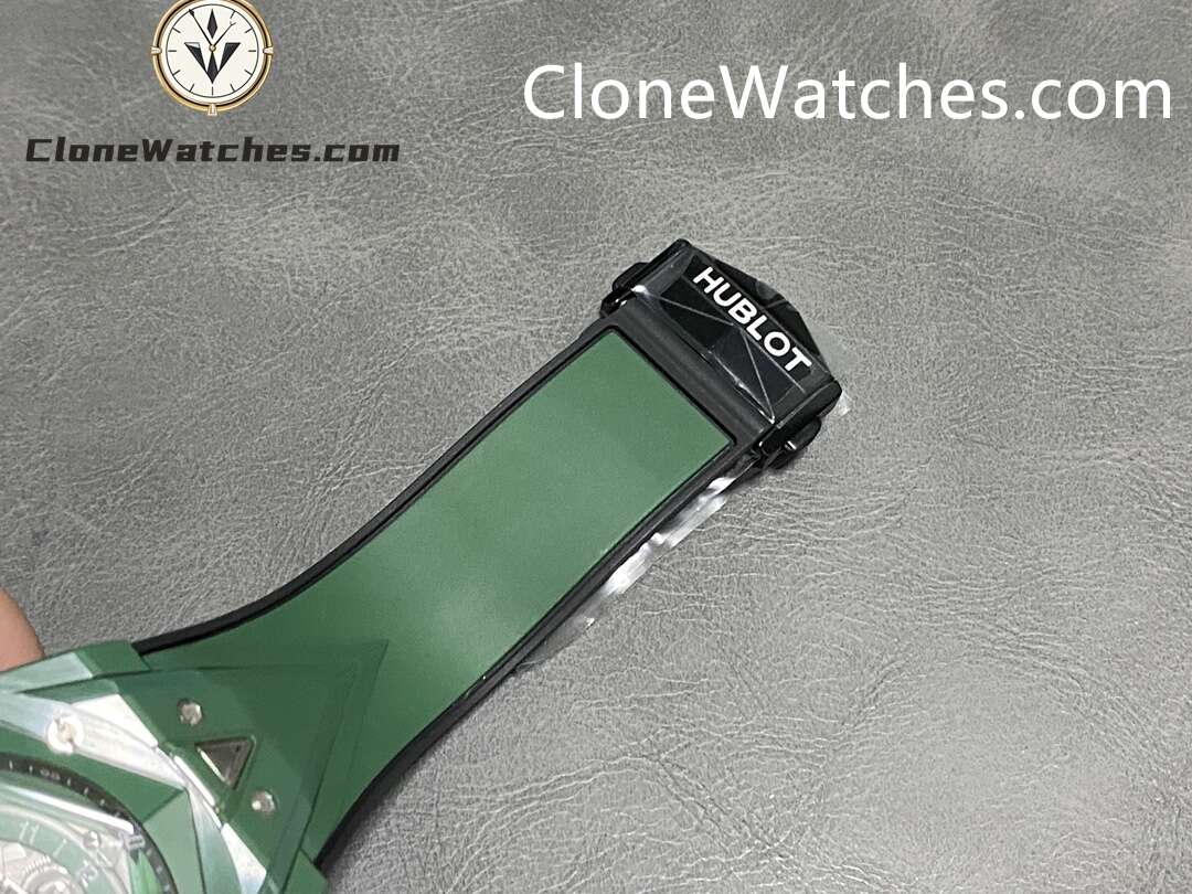 Hublot Super Clone Watches 1:1 Big Bang Unico Sang Bleu II GREEN CERAMIC 45MM 418.GX.5207.RX.MXM22