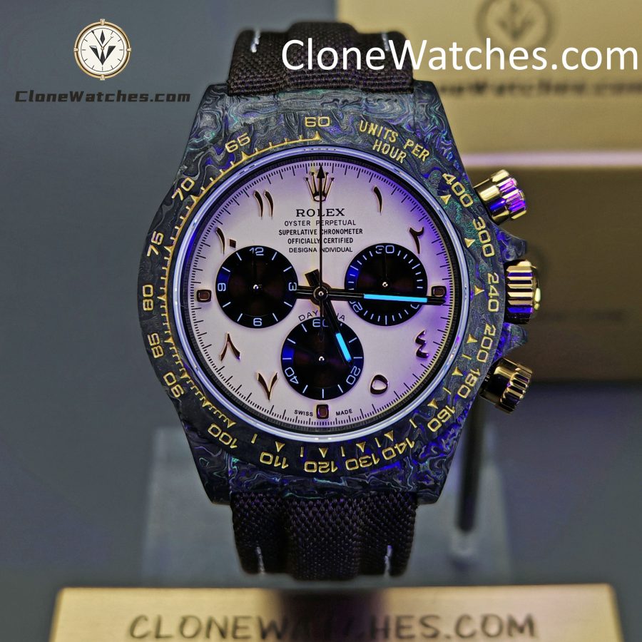 Modified Super Clone Watches 1:1 DiW Rolex Daytona Carbon Fiber DESERT EAGLE ARABIC