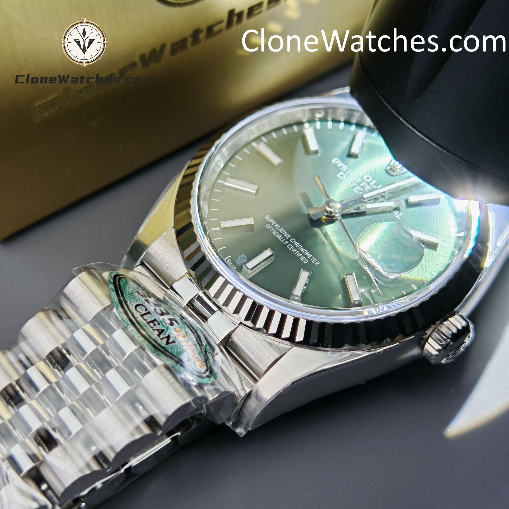 Rolex Super Clone Watches 1:1 DateJust M126234 – 0051 Green Dial Jubilee 36MM 3235 Movement