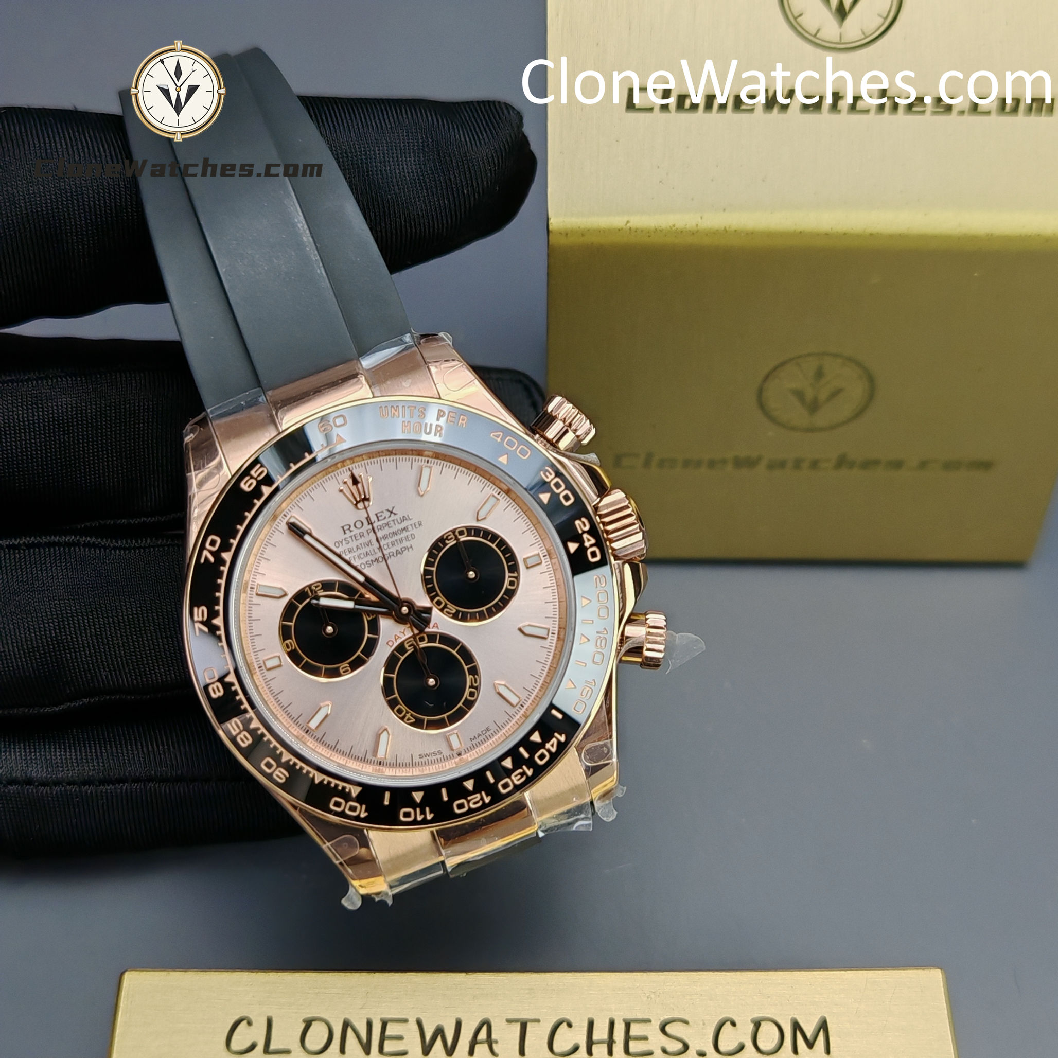 Rolex Super Clone Watches 1:1 Daytona Rose Gold M126515ln-0006 4131 Movement