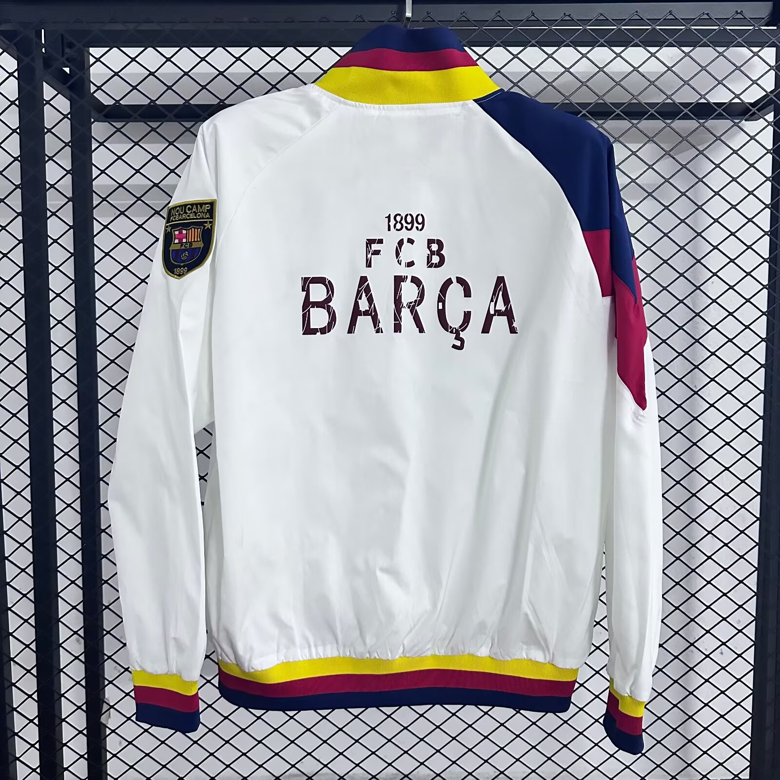 2025/26 Barcelona Retro Edition Waterproof Windbreaker