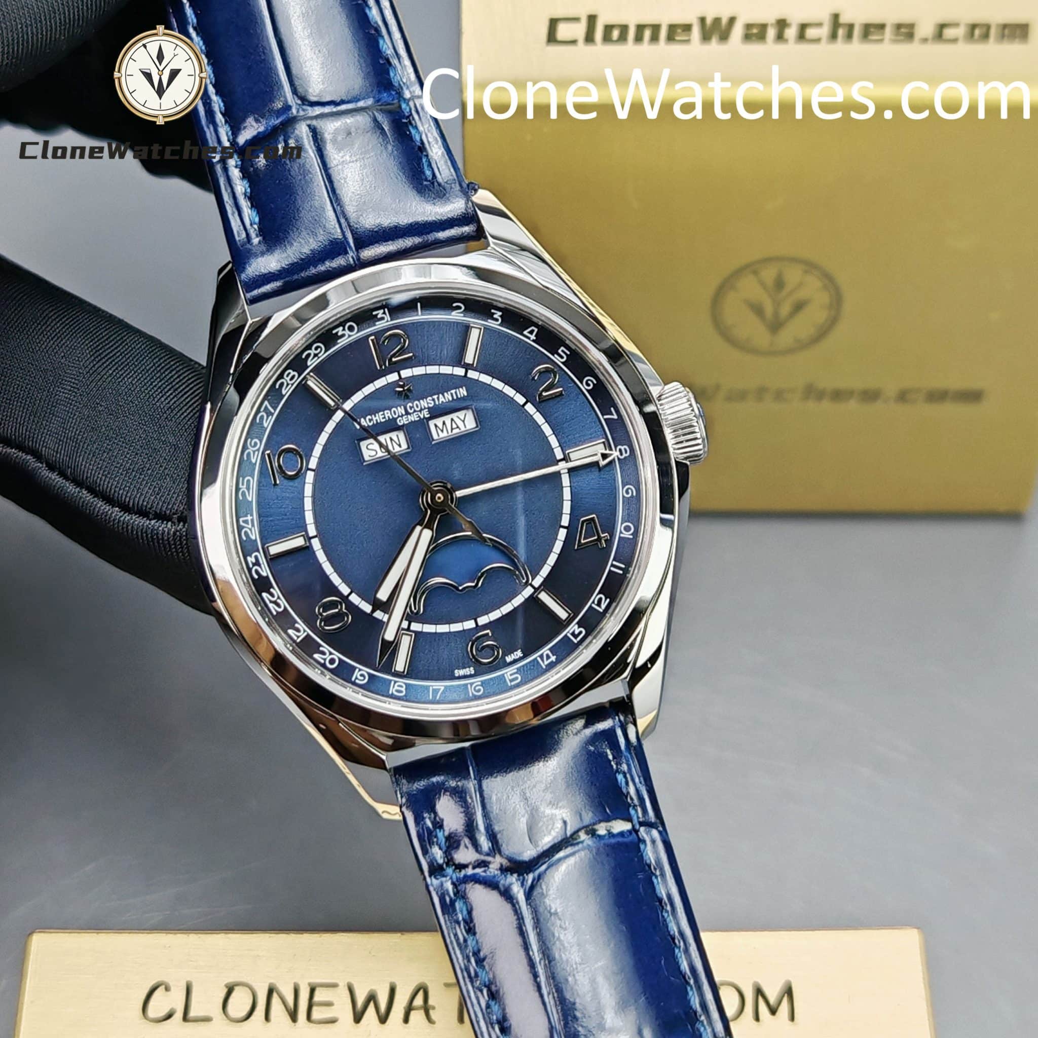 Vacheron Constantin Super Clone Watches 1:1 Fiftysix 4000E/000A-B548 Blue Dial