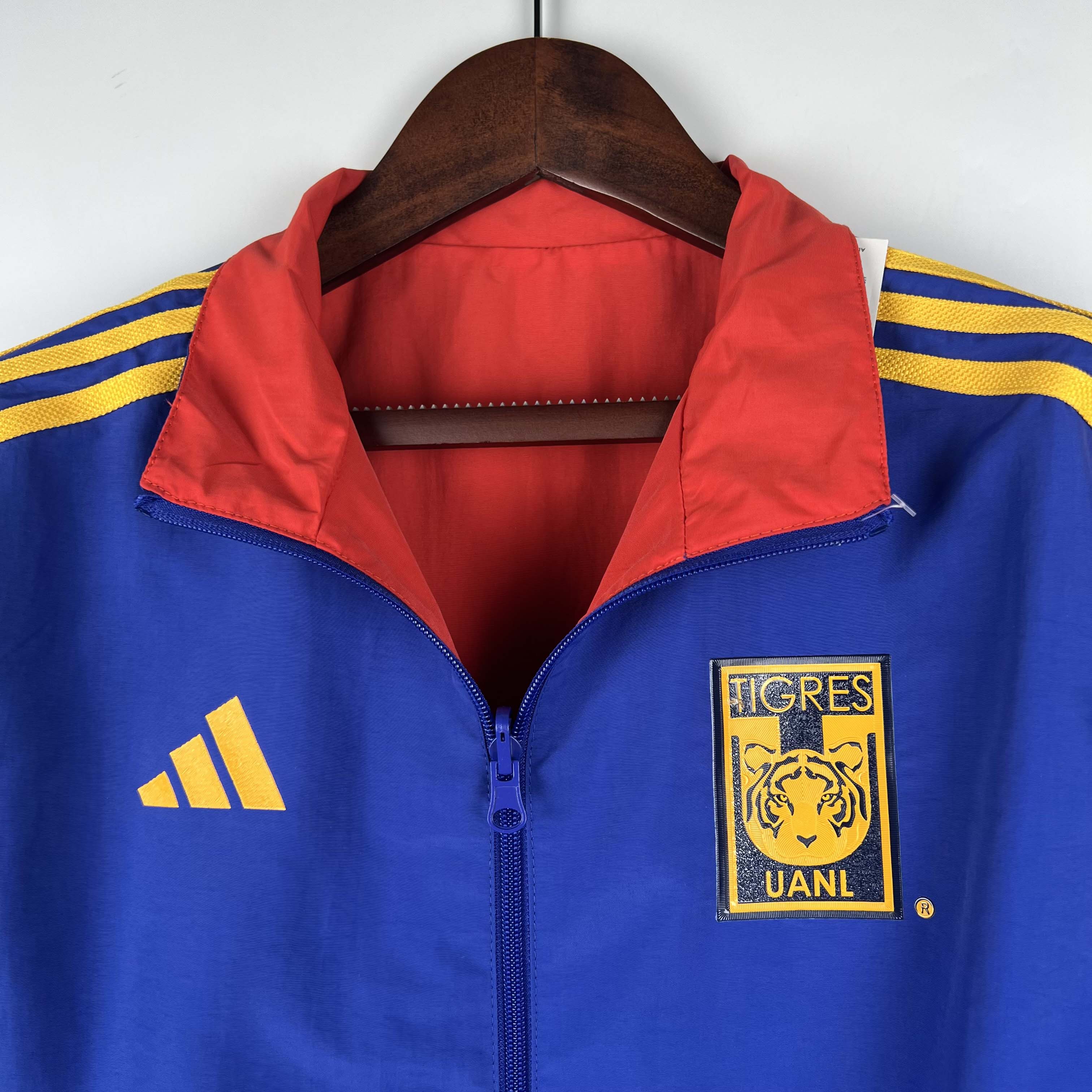 2023/2024 Tigres Reversible Windbreaker(Blue-red)Soccer Jersey 1:1 Thai Quality