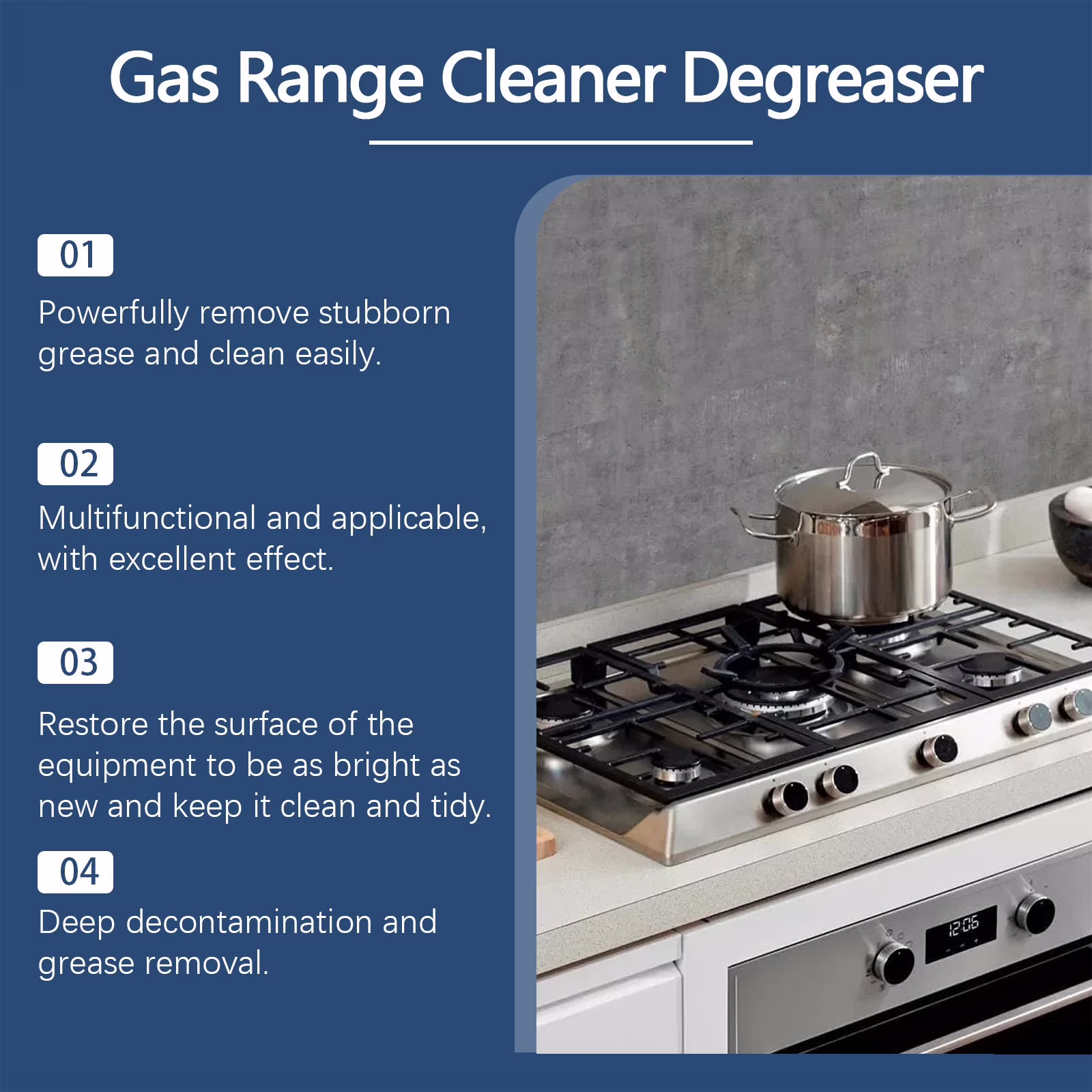 Qocolhg Heavy Duty Gas Range & Stove Top Cleaner and Degreaser, Clearance