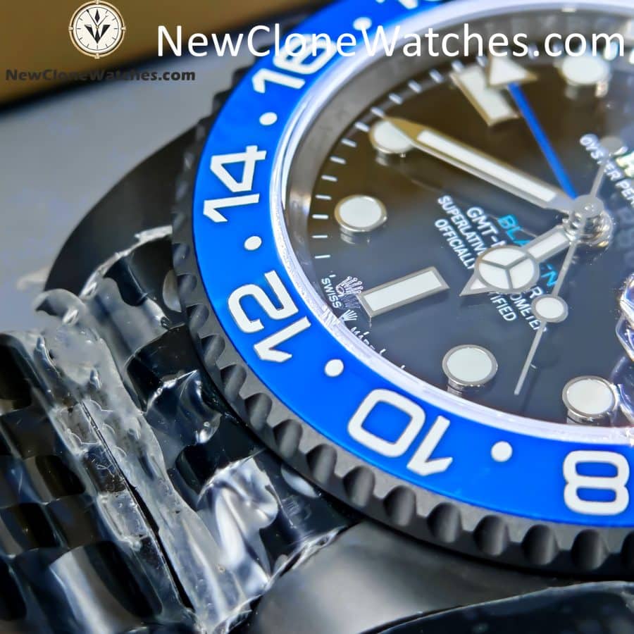 Modified Super Clone Watches 1:1 Rolex BATMAN GMT Master Black Dial 3285 Movement