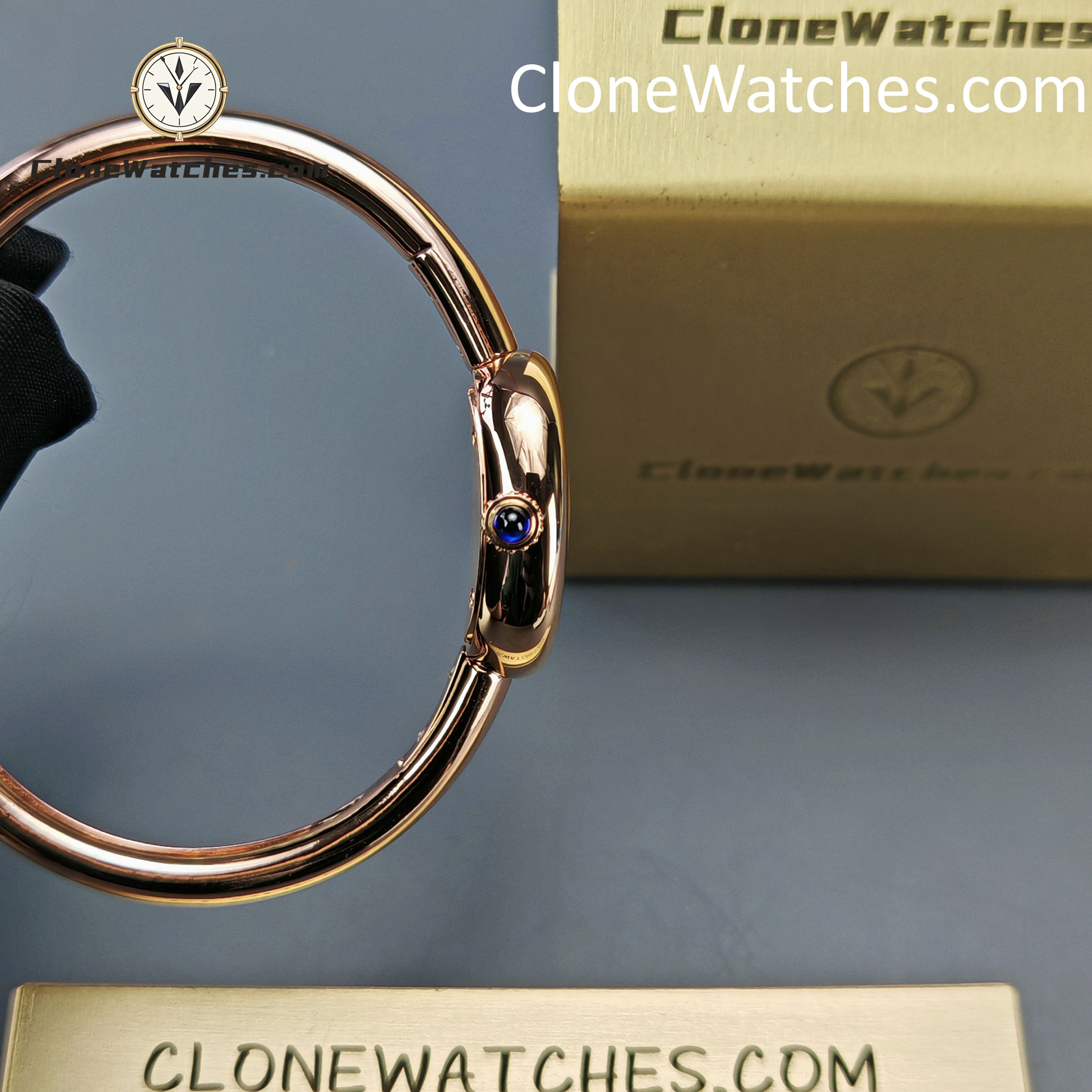 Cartier Super Clone Watches 1:1 Baignoire Rose Gold White Dial WGBA0019