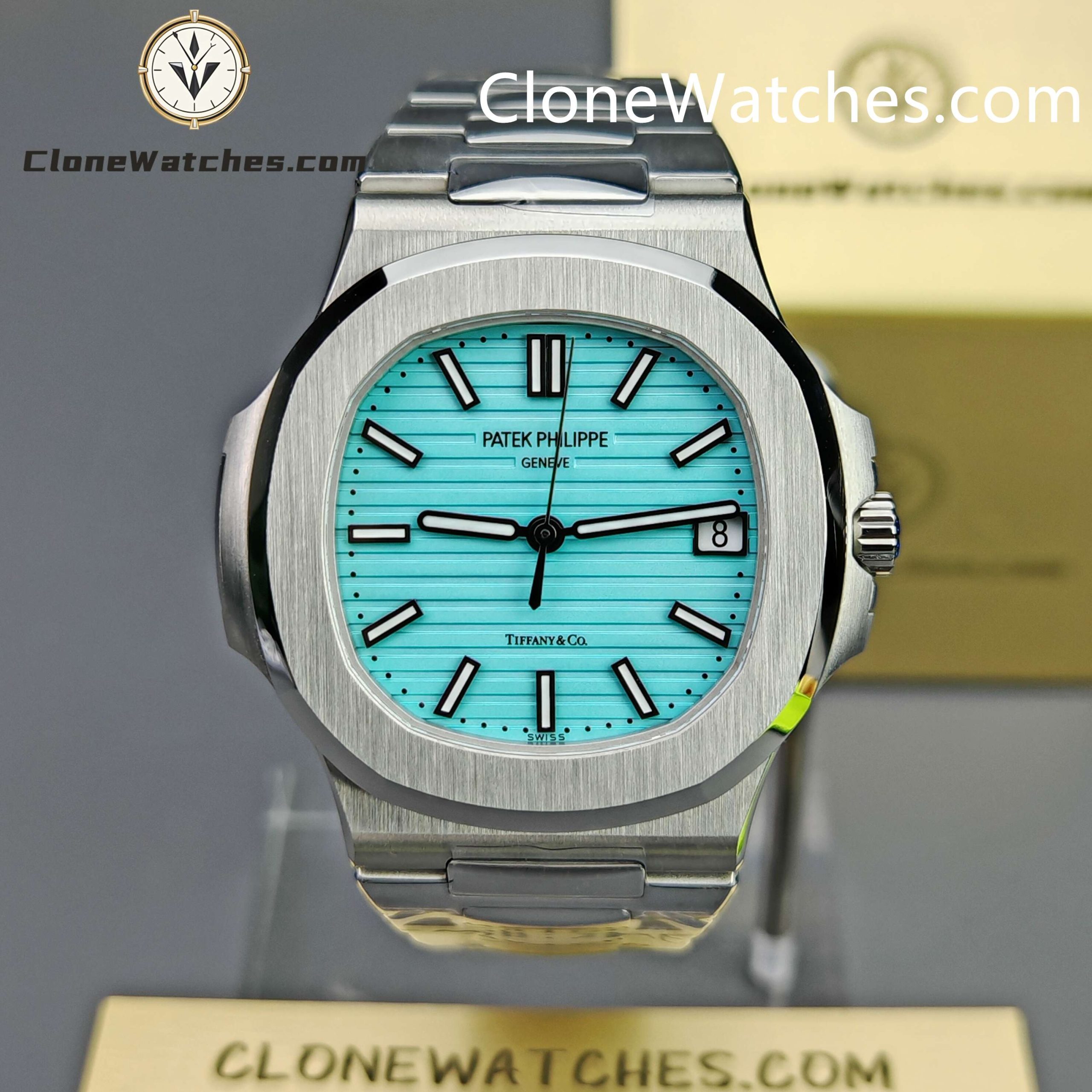 Patek Philippe Super Clone Watches 1:1 Nautilus 5711 Tiffany & Co Blue Dial