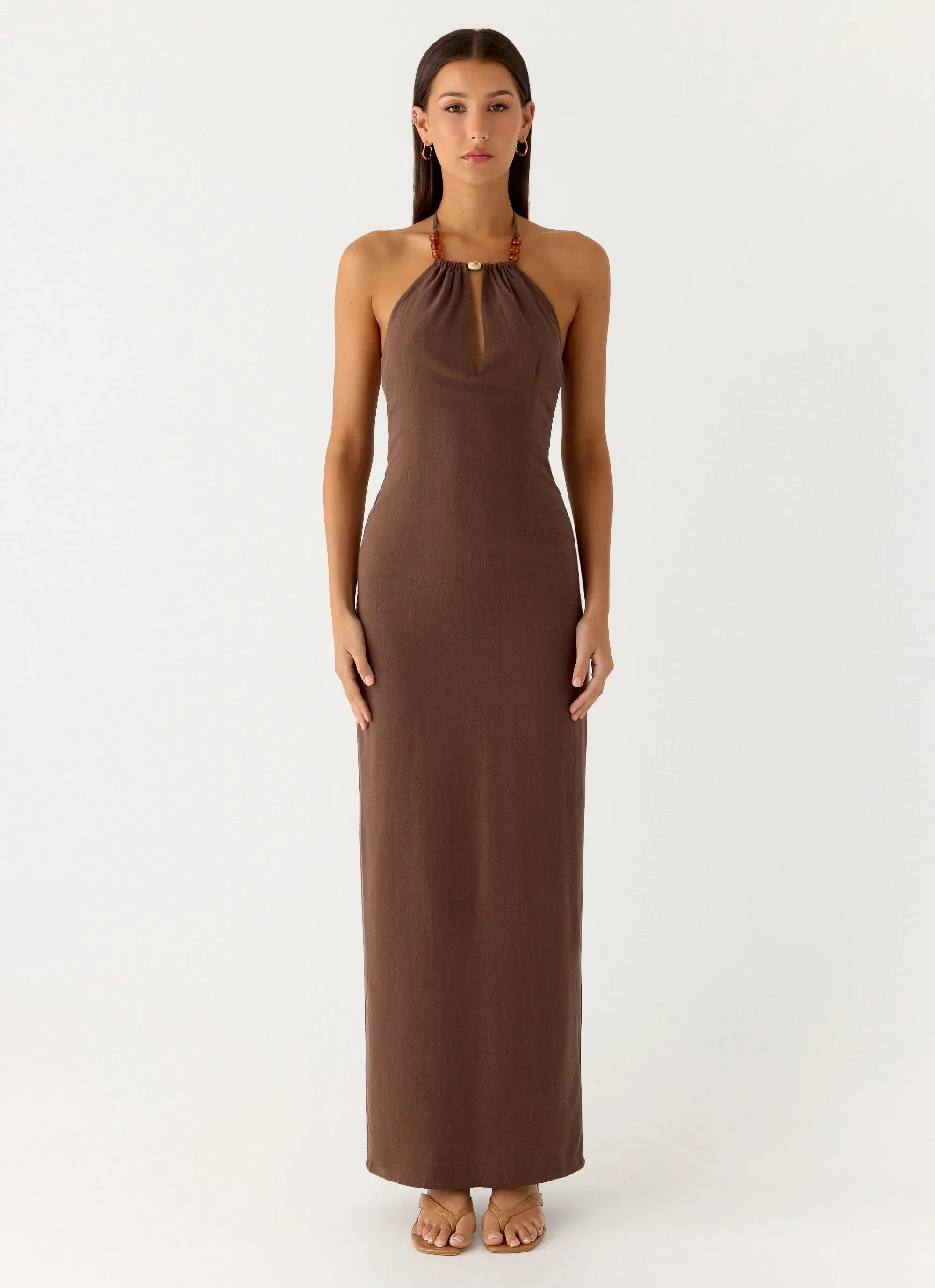 Bloomers Maxi Dress - Brown
