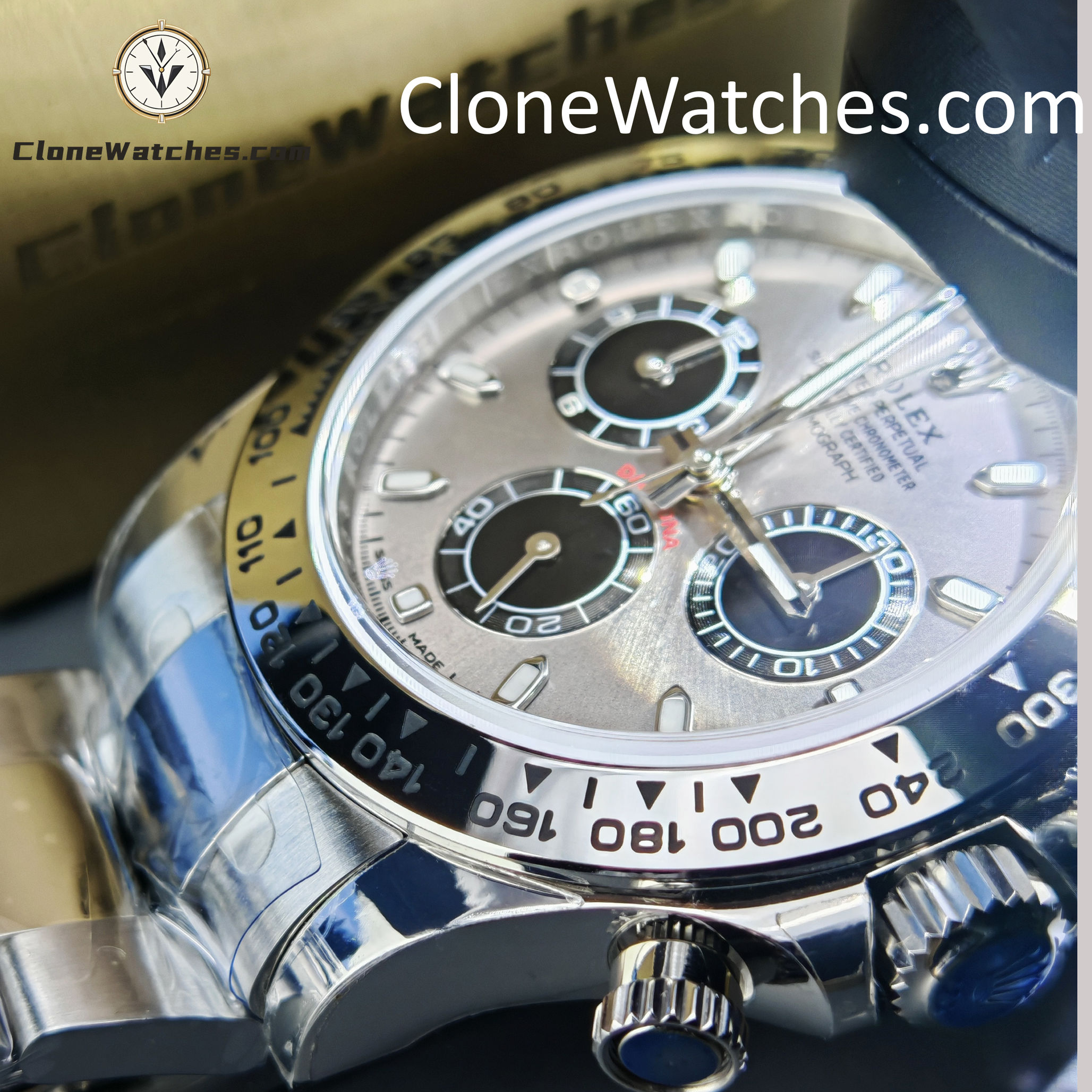 Rolex Super Clone Watches 1:1 Daytona Gray Dial m116509-0072 4130 Movement