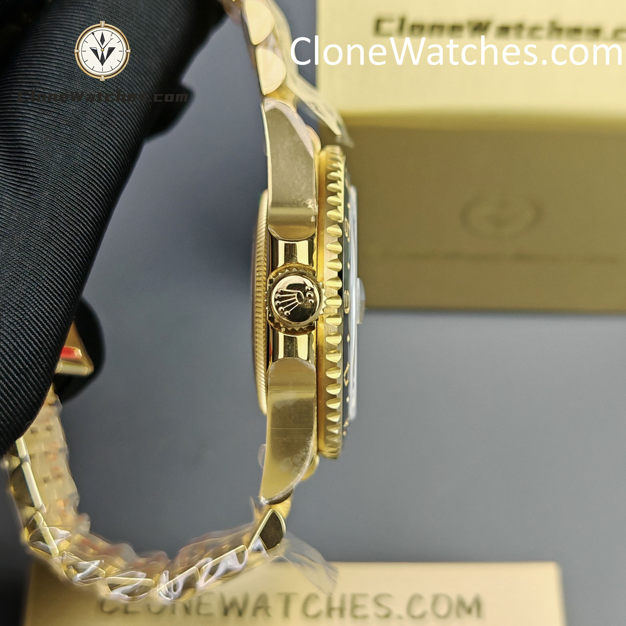 Rolex Super Clone Watches 1:1 GMT Master II 18k Gold 126718GRNR-0002 Jubilee 3285 Movement