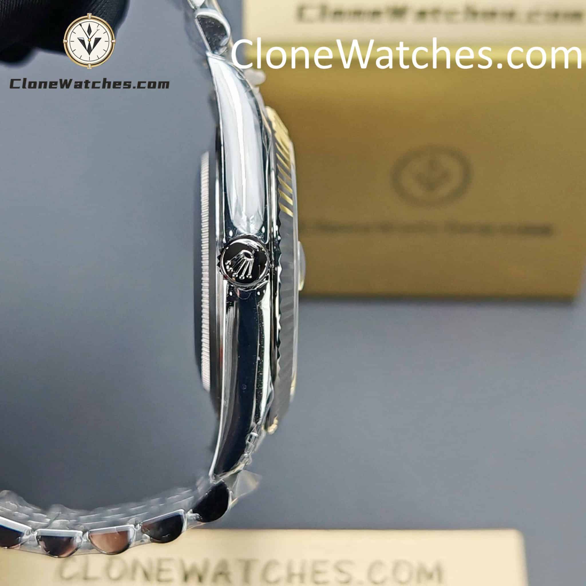 Rolex Super Clone Watches 1:1 DateJust Grey Roman Dial Jubilee 41MM M126334 3235 Movement
