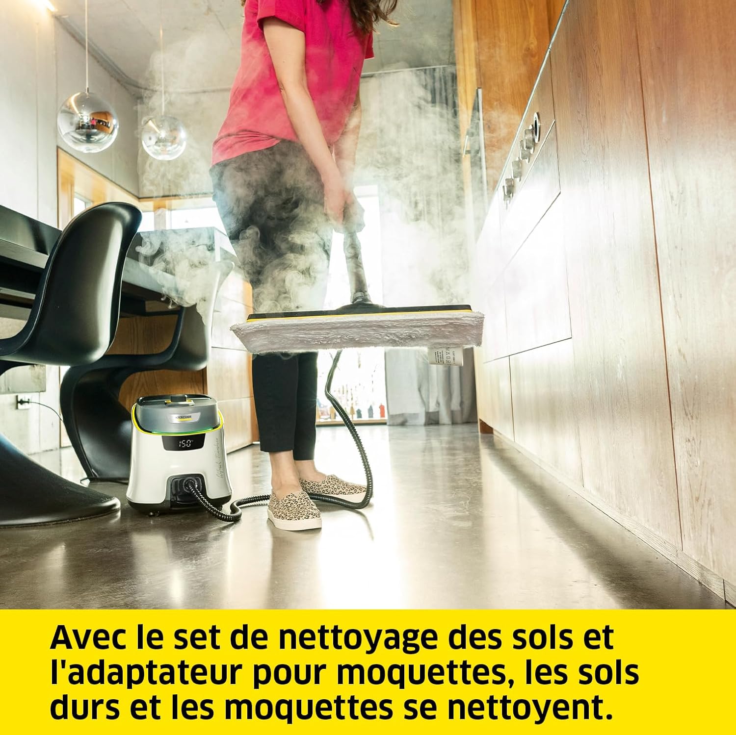 Nettoyeur vapeur SC 5 Deluxe 4 bars VapoHydro réservoir 1,3 L
