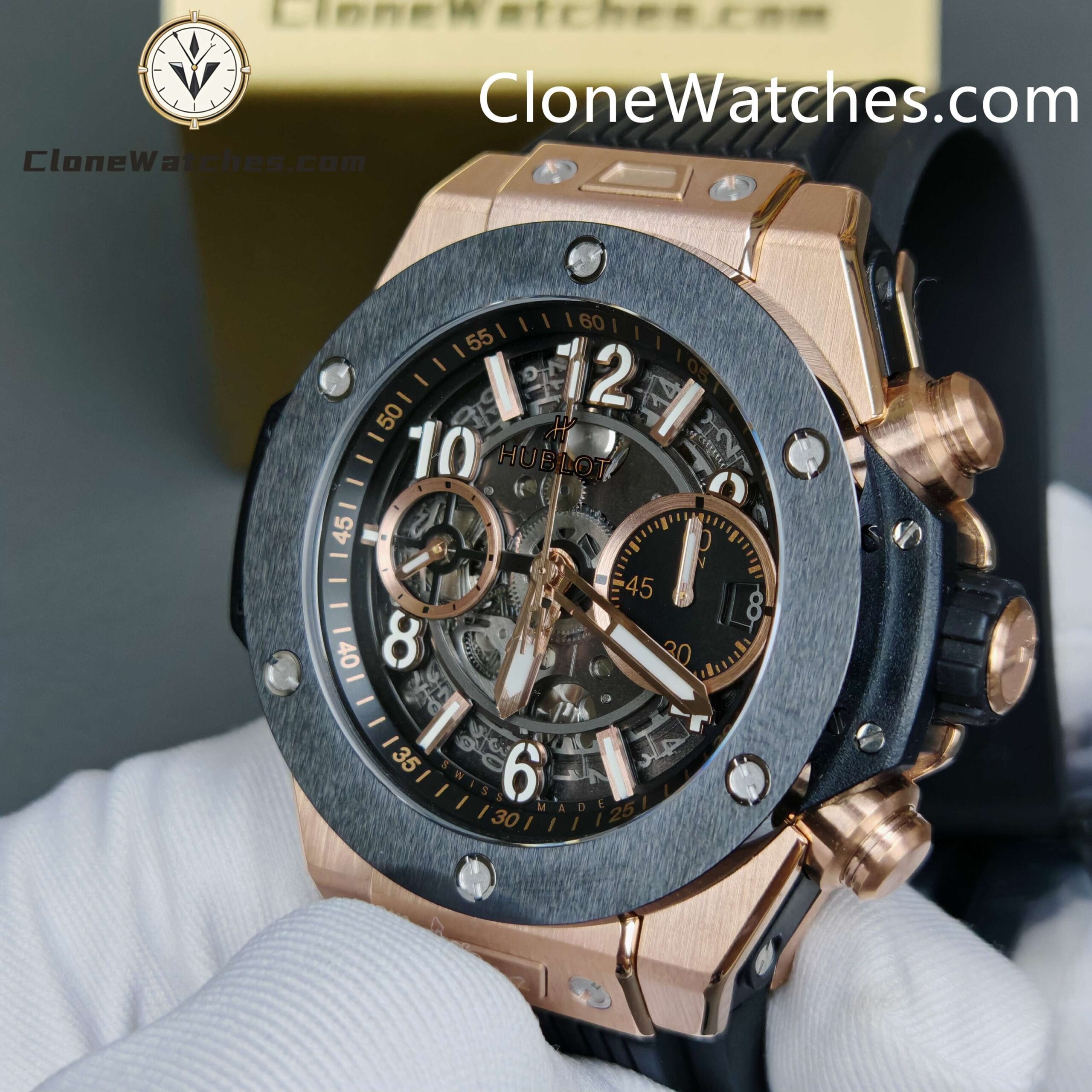 Hublot Super Clone Watches 1:1Big Bang Unico King Gold Ceramic 42MM 441.OM.1181.RX